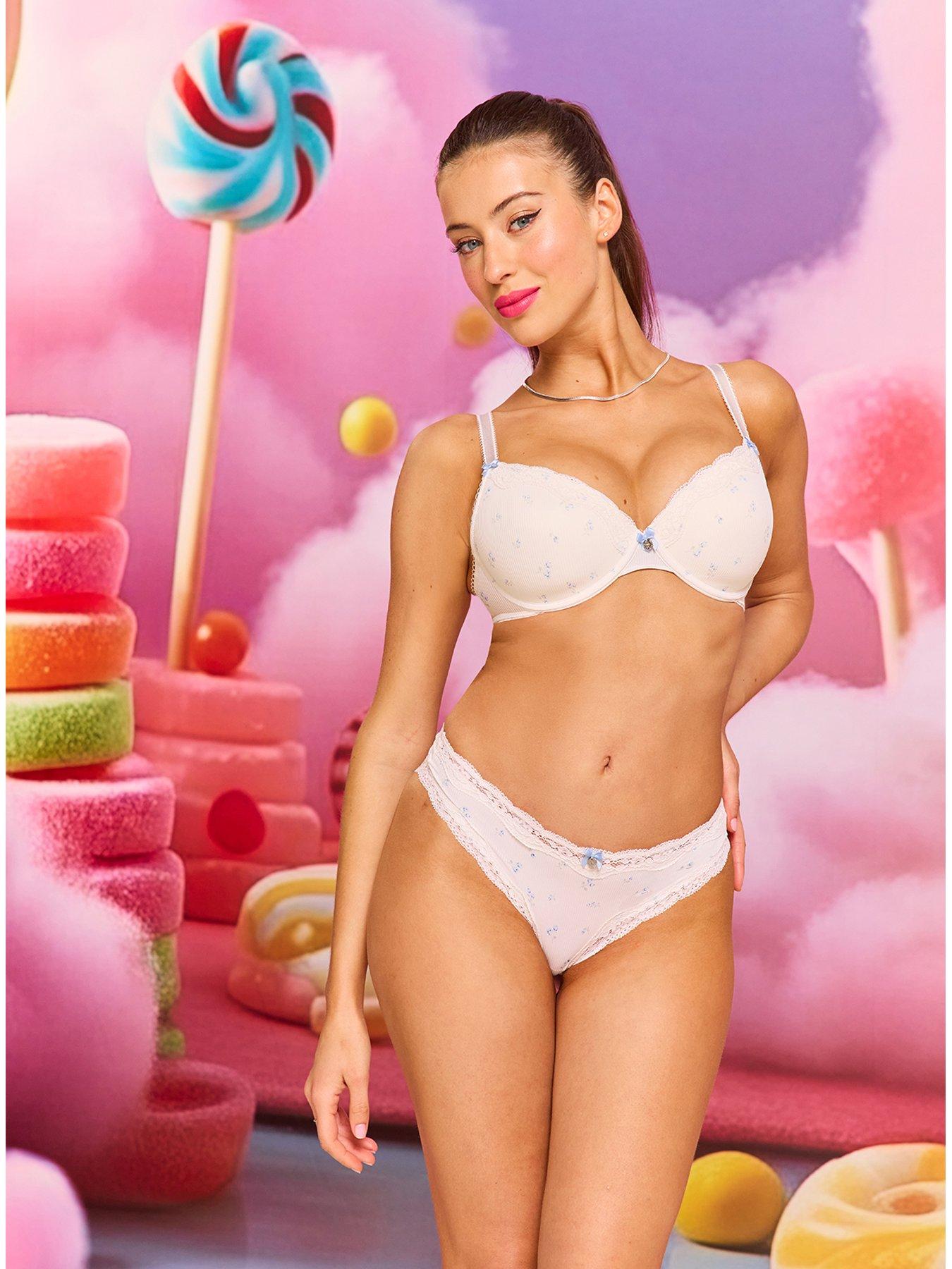 Boux Avenue Boux Avenue Daphne Print Thong - Ivory Mix