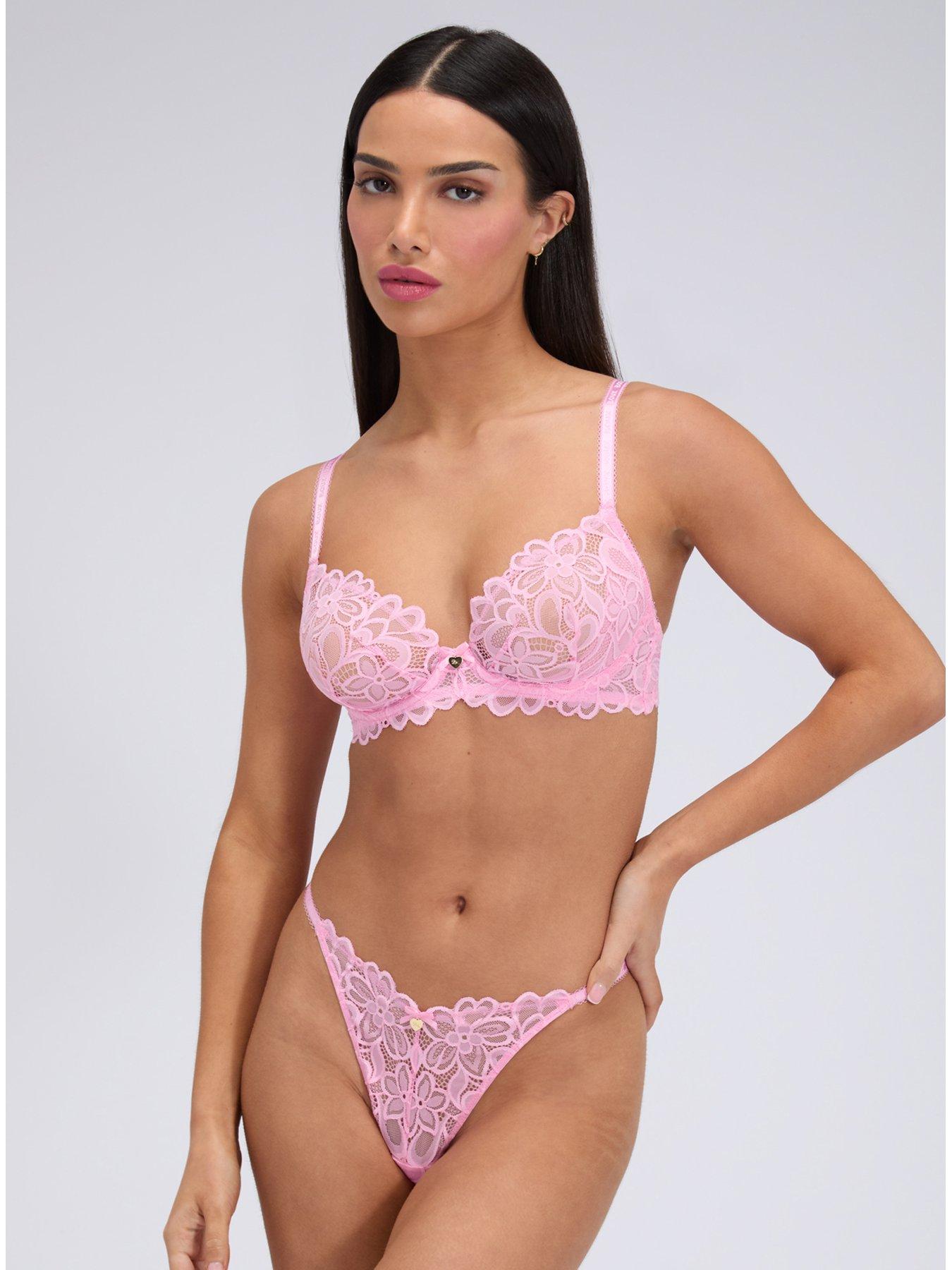 Image 3 of 4 of Boux Avenue Heidi Thong - Bubblegum Pink