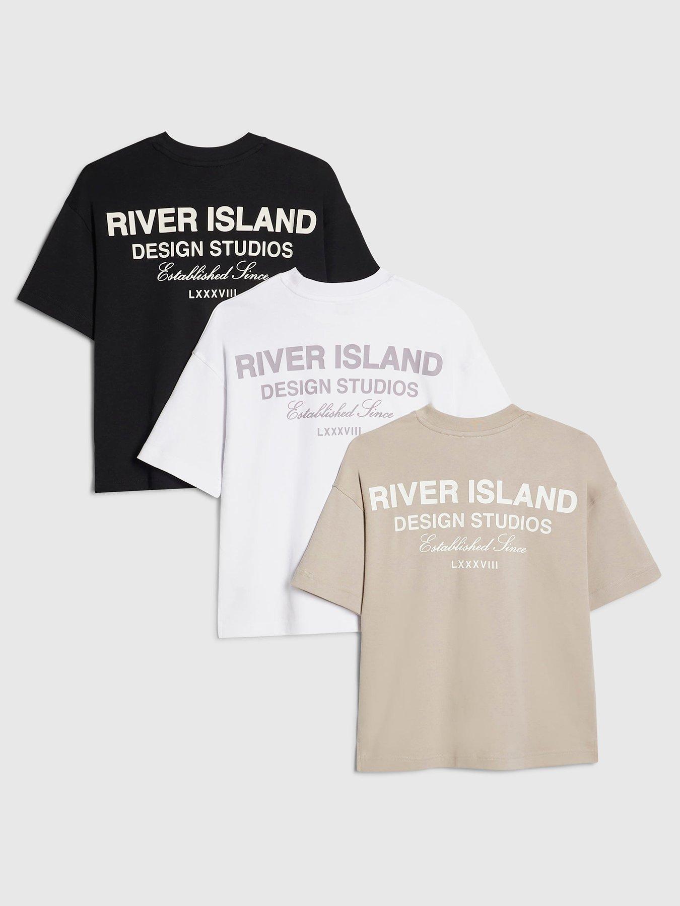 River Island Boys Ri 3 Pack T-Shirts - Multi