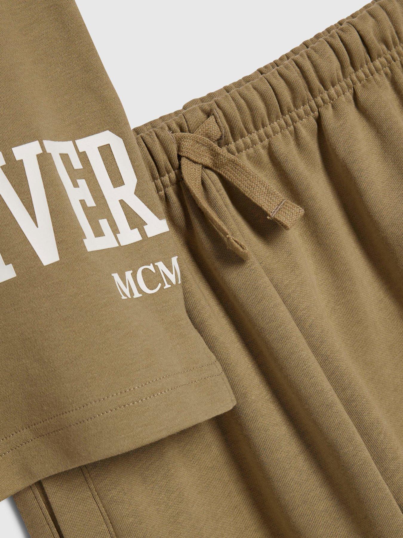Image 4 of 5 of River Island Boys Ri T-Shirt And Joggers Set - Brown