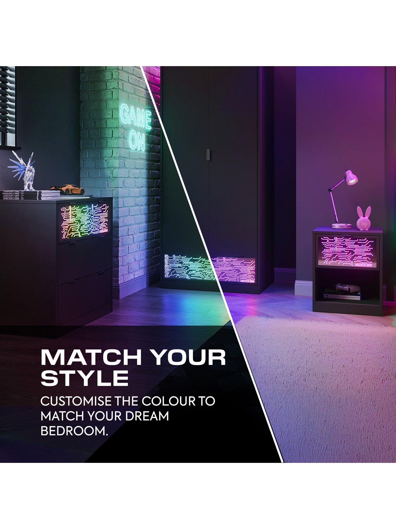 Image 5 of 8 of X Rocker Neonite Wardrobe Circuit Edition With App Control Led Lights