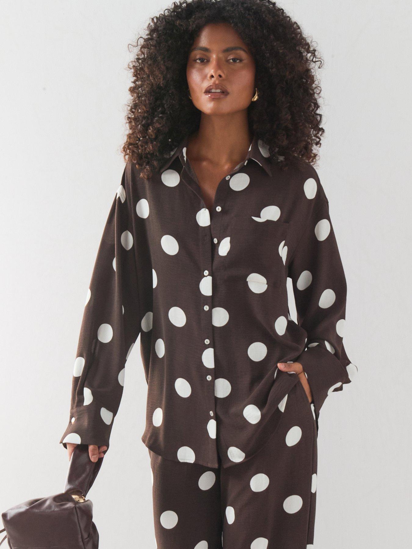 The Very Collection Oversized Polka Dot Shirt