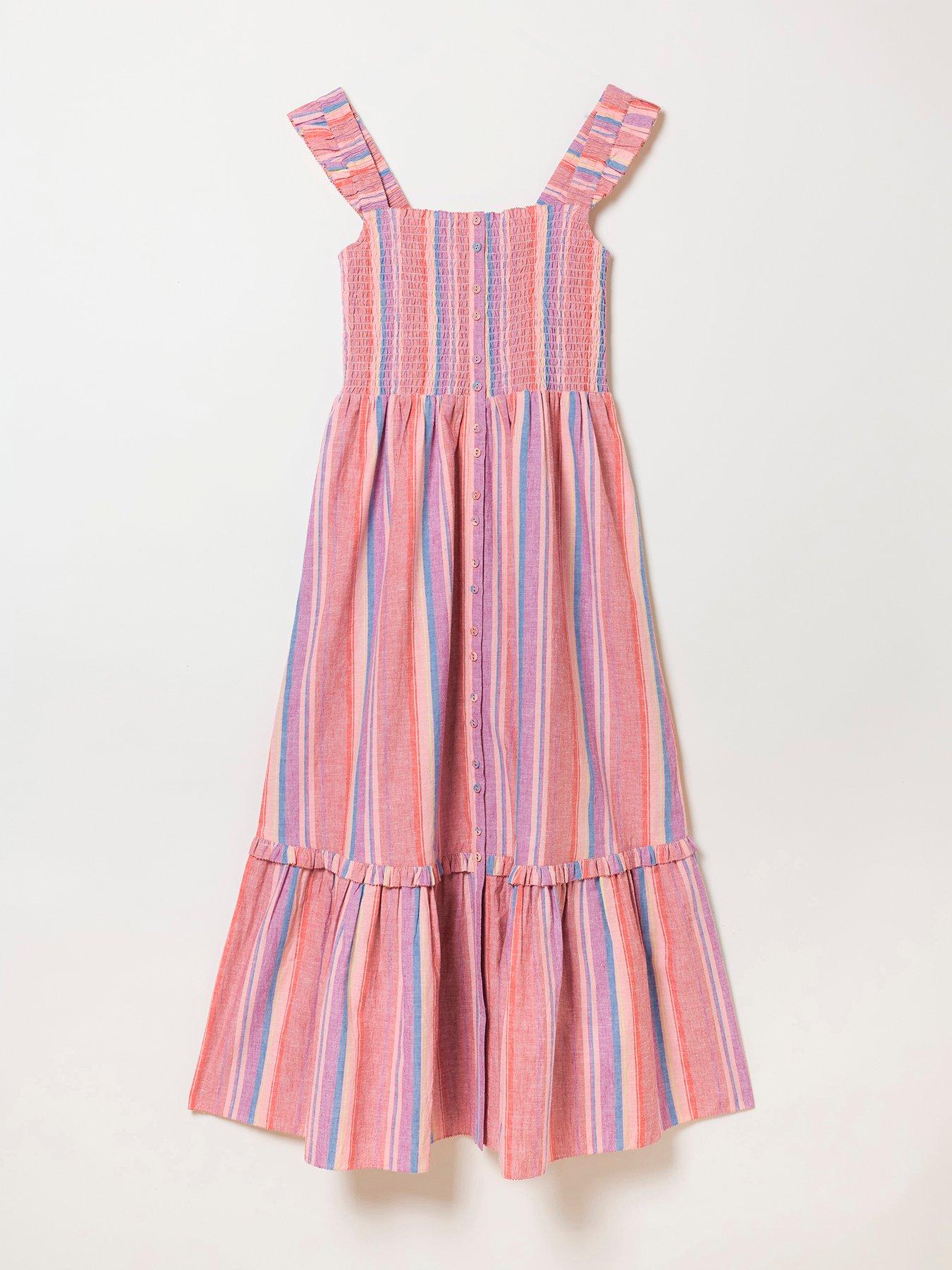 Image 6 of 6 of FatFace Eva Pink Regular Midi Dress - Pink