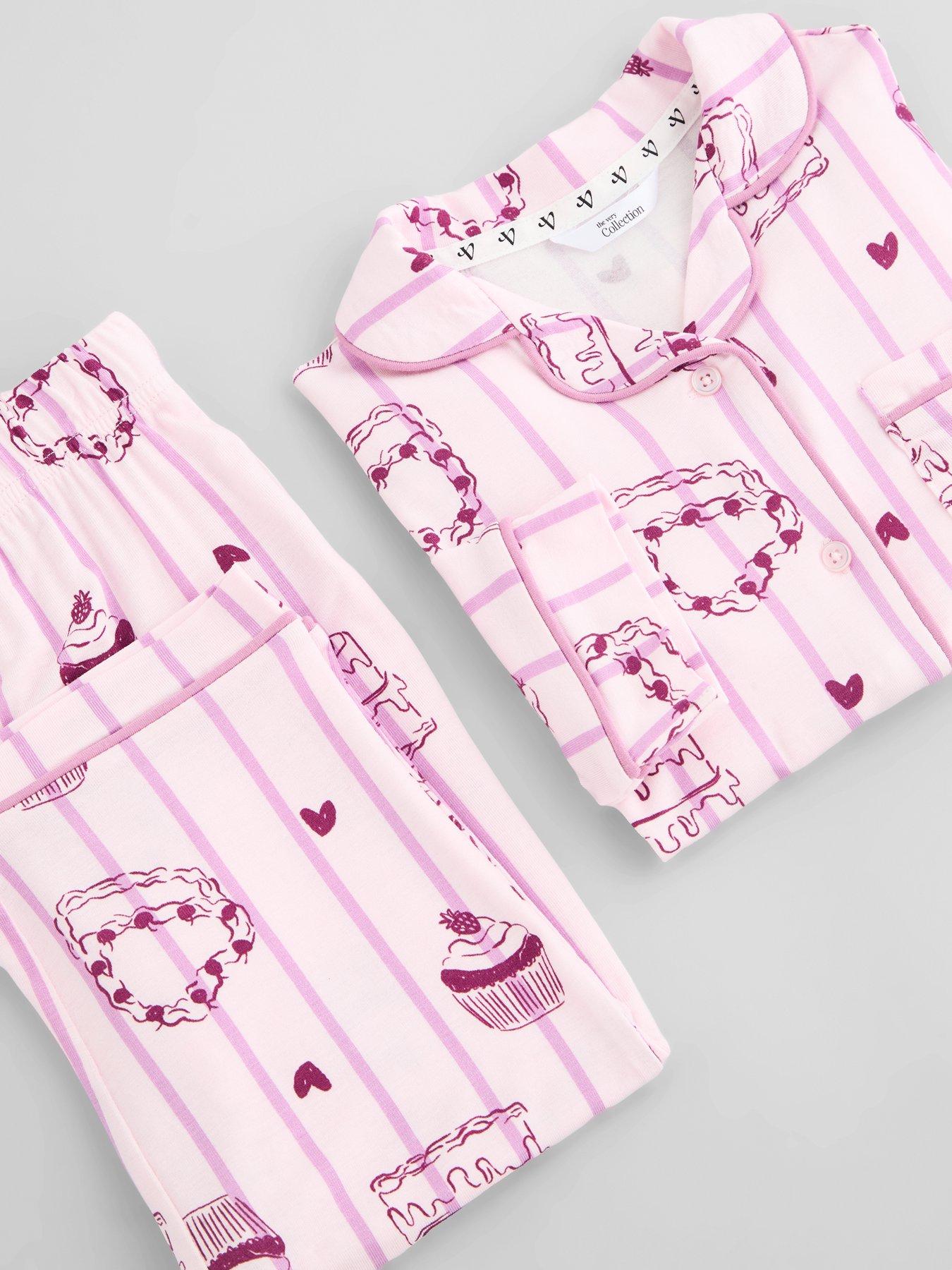 Image 3 of 6 of The Very Collection Cupcake Print Revere Pyjama