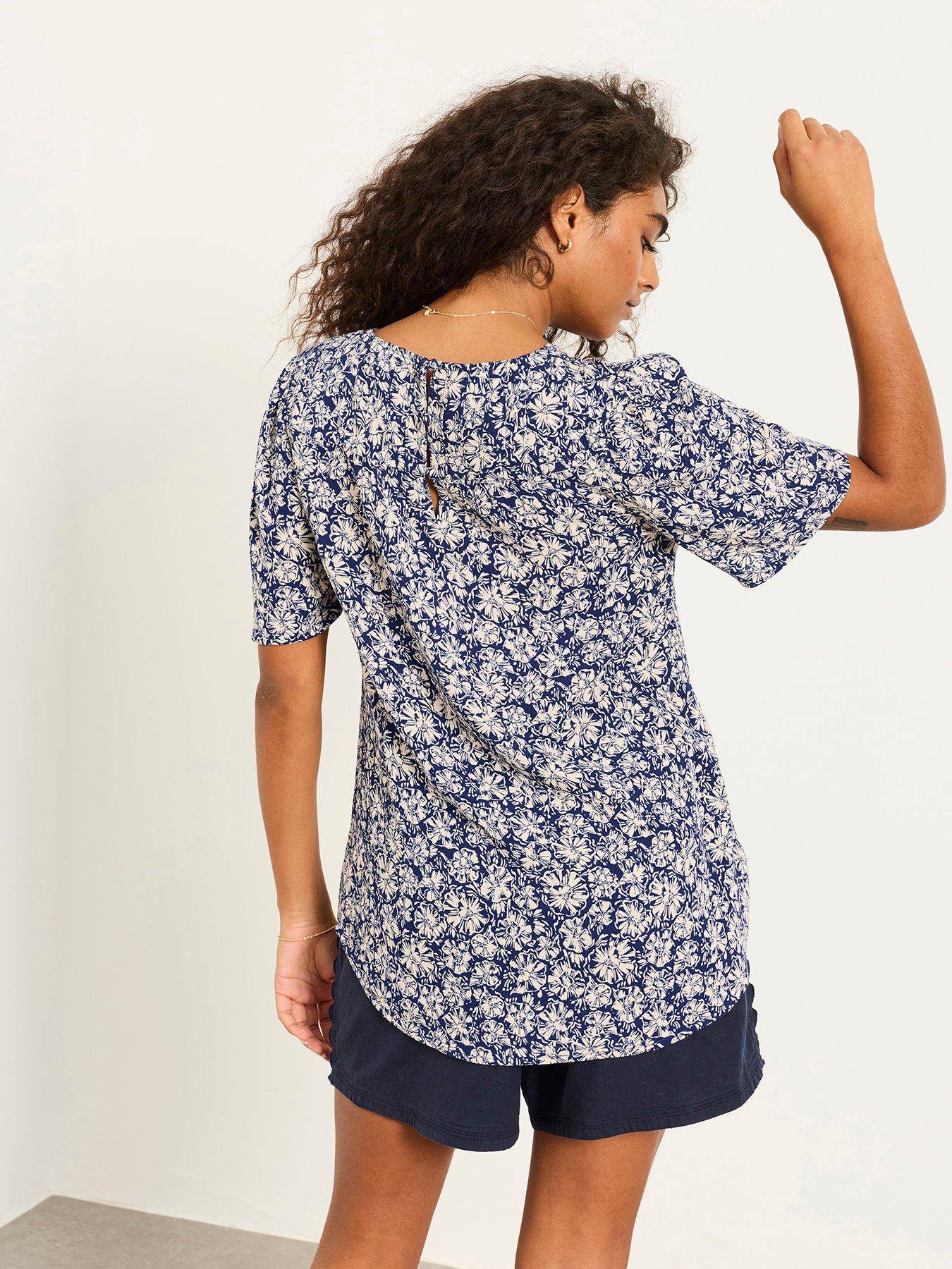 Image 2 of 7 of FatFace Lyndy Shells Blouse - Blue