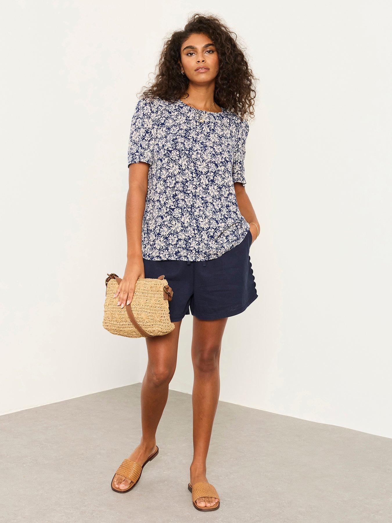 Image 3 of 7 of FatFace Lyndy Shells Blouse - Blue