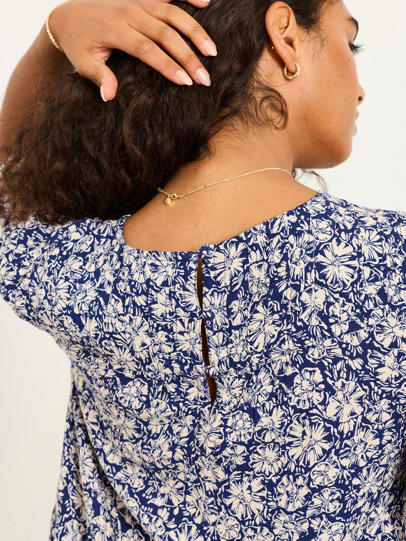Image 5 of 7 of FatFace Lyndy Shells Blouse - Blue