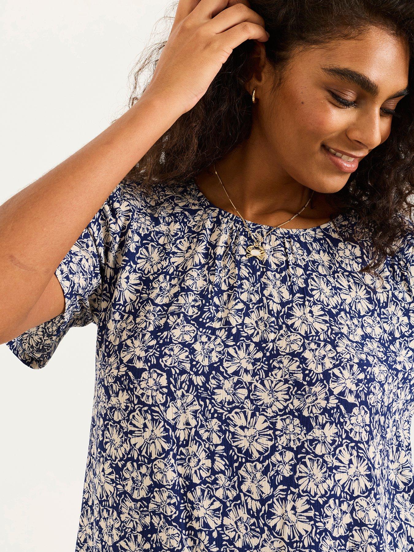 Image 6 of 7 of FatFace Lyndy Shells Blouse - Blue