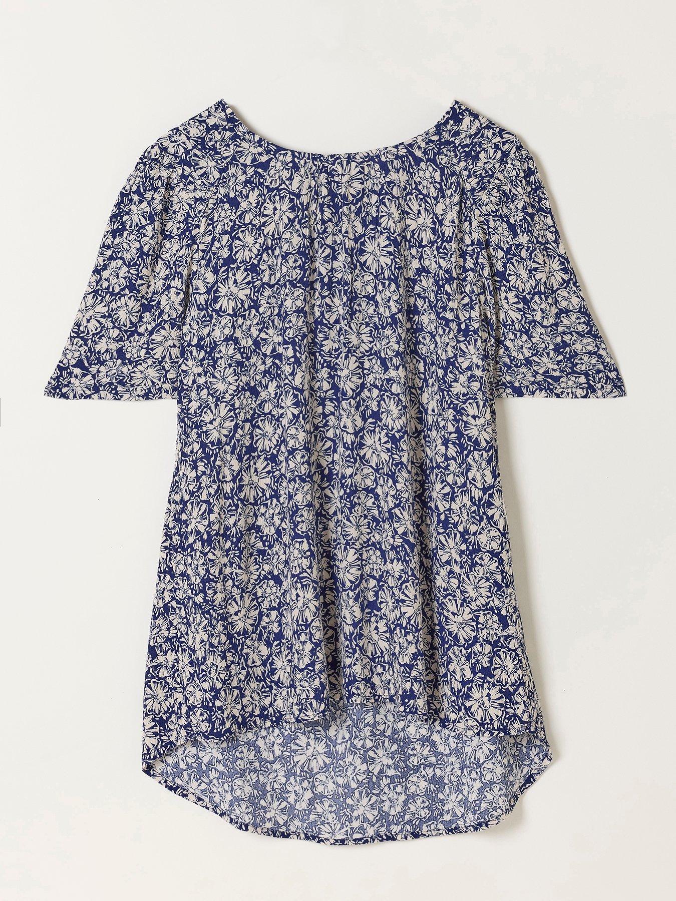 Image 7 of 7 of FatFace Lyndy Shells Blouse - Blue