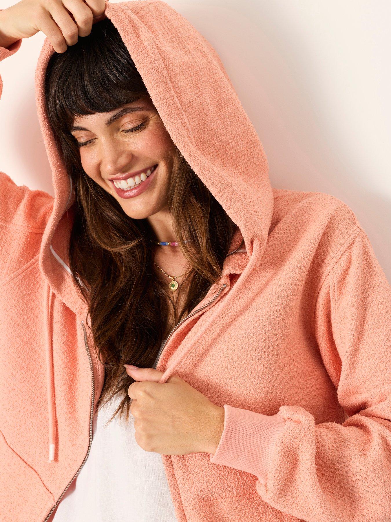 Image 4 of 6 of FatFace Flora Zip Through&nbsp;Jacket - Pink