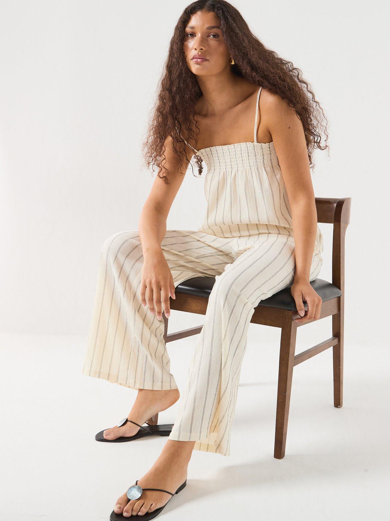Image 6 of 6 of Only Onlmika Wide Loose Stripe Pant Jrs