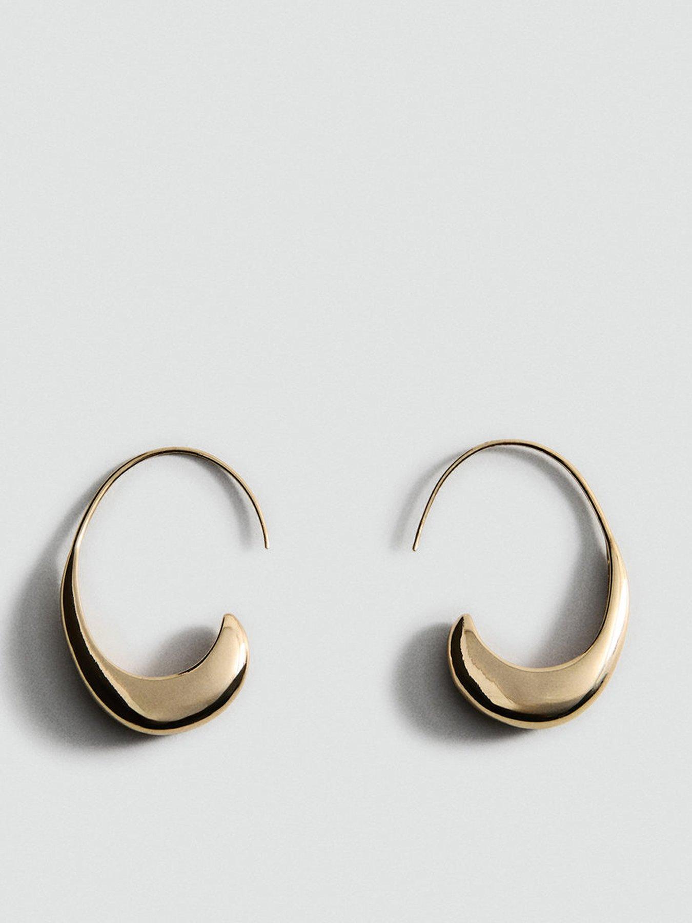Mango Twisted Hoop Earrings - Gold