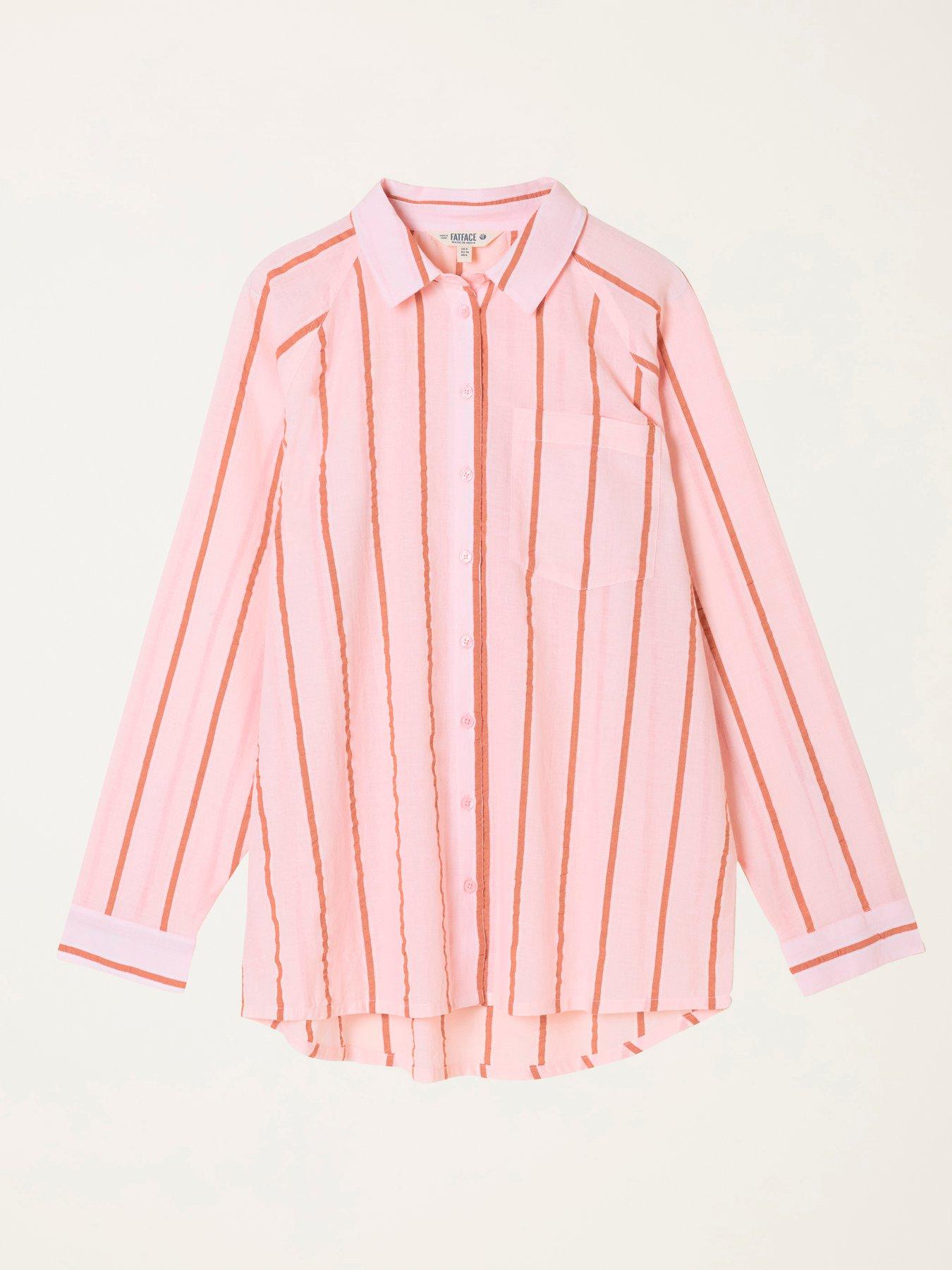 Image 6 of 6 of FatFace Bessie Stripe Shirt - Pink