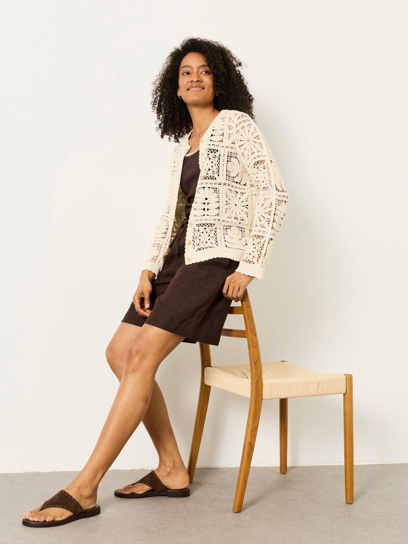 Image 5 of 6 of FatFace Daisy Cardigan - Beige