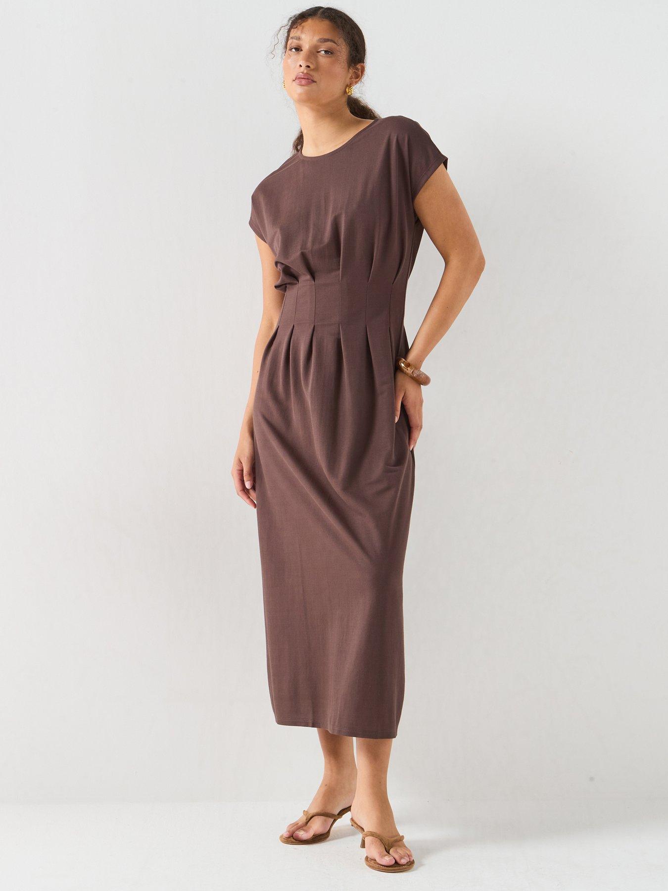 JDY Jdyrebekka Life Midi Dress - Brown