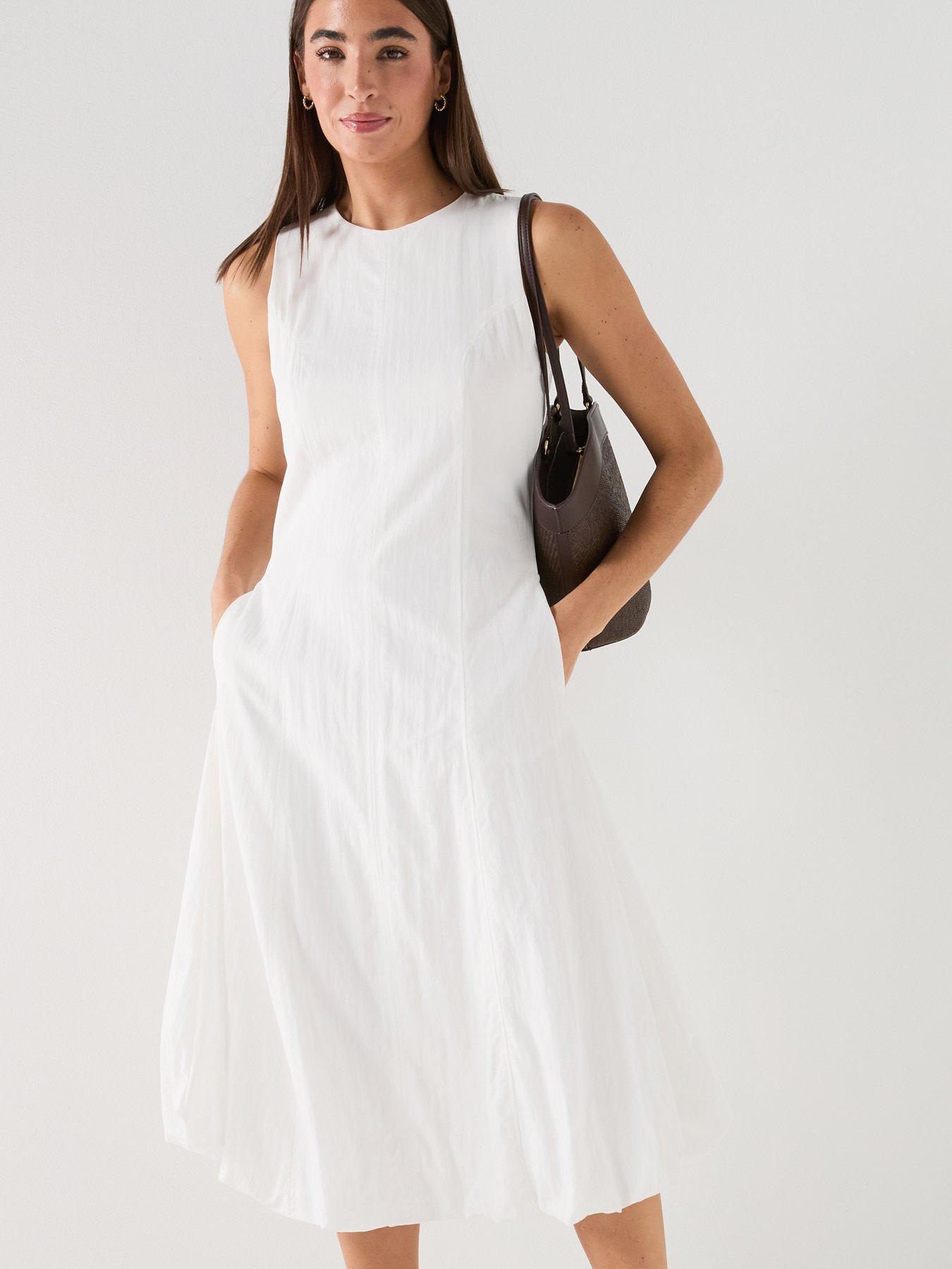 JDY Jdytina Midi Ballon Dress - White