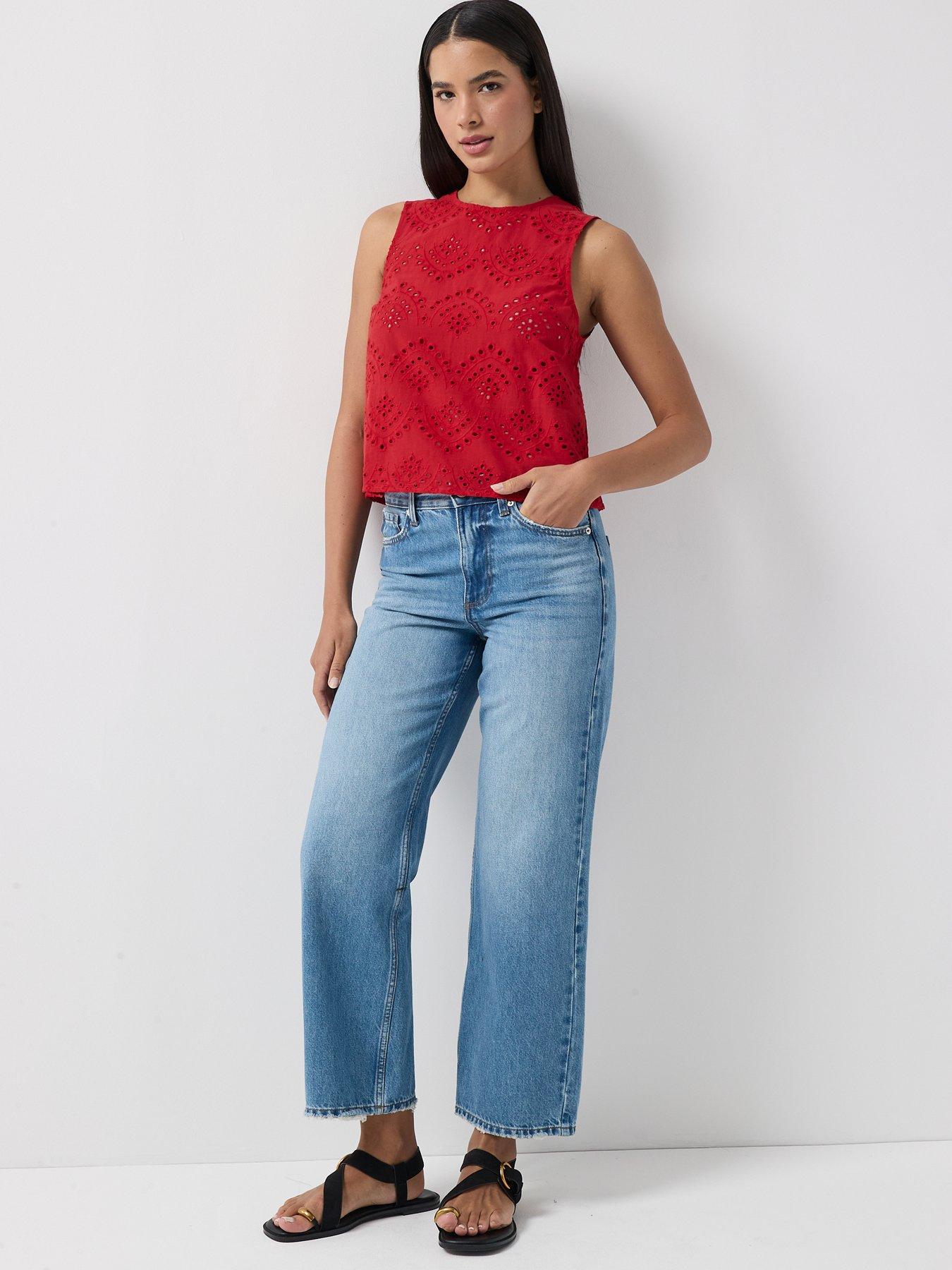 Image 3 of 5 of PIECES Pcvilde Sleeveless O-Neck Top - Red