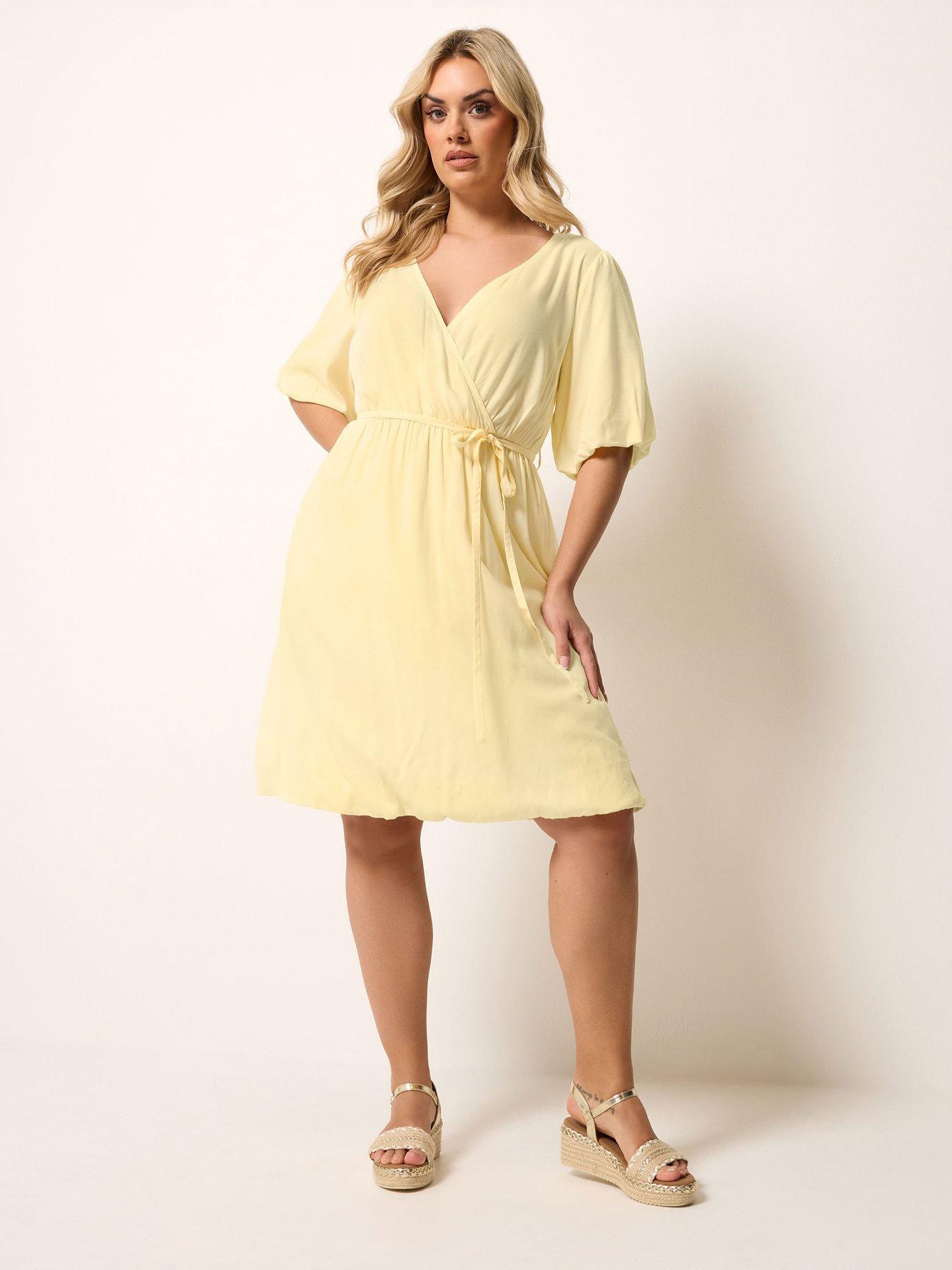 Image 3 of 5 of Yours Curve Striped Wrap Dress