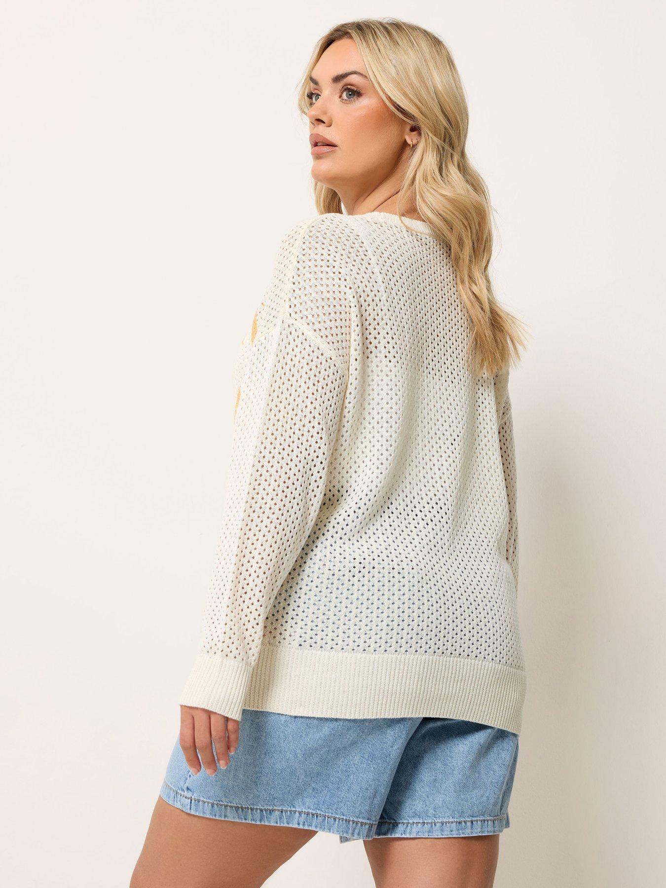 Image 2 of 5 of Yours Curve Pointelle Jumper
