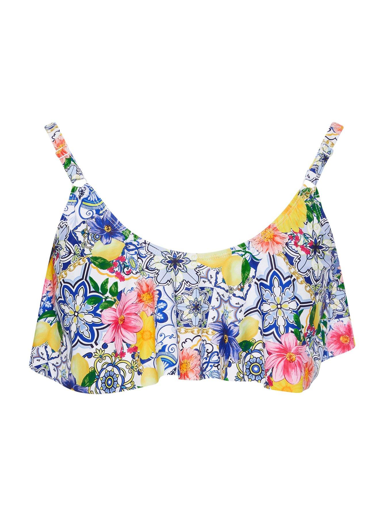 yours-curve-tile-print-frill-bikini-top-whitedetail