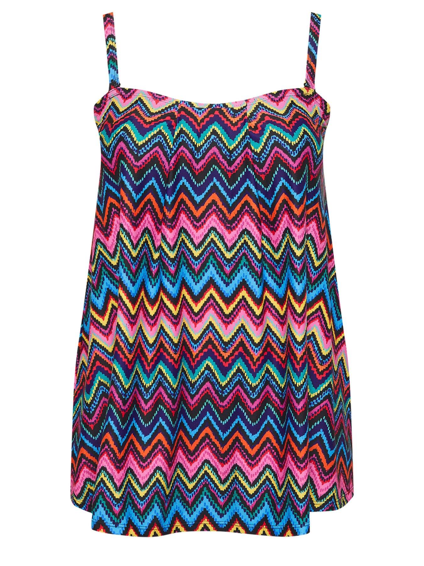 yours-curve-pleat-front-tankini-top-blackdetail