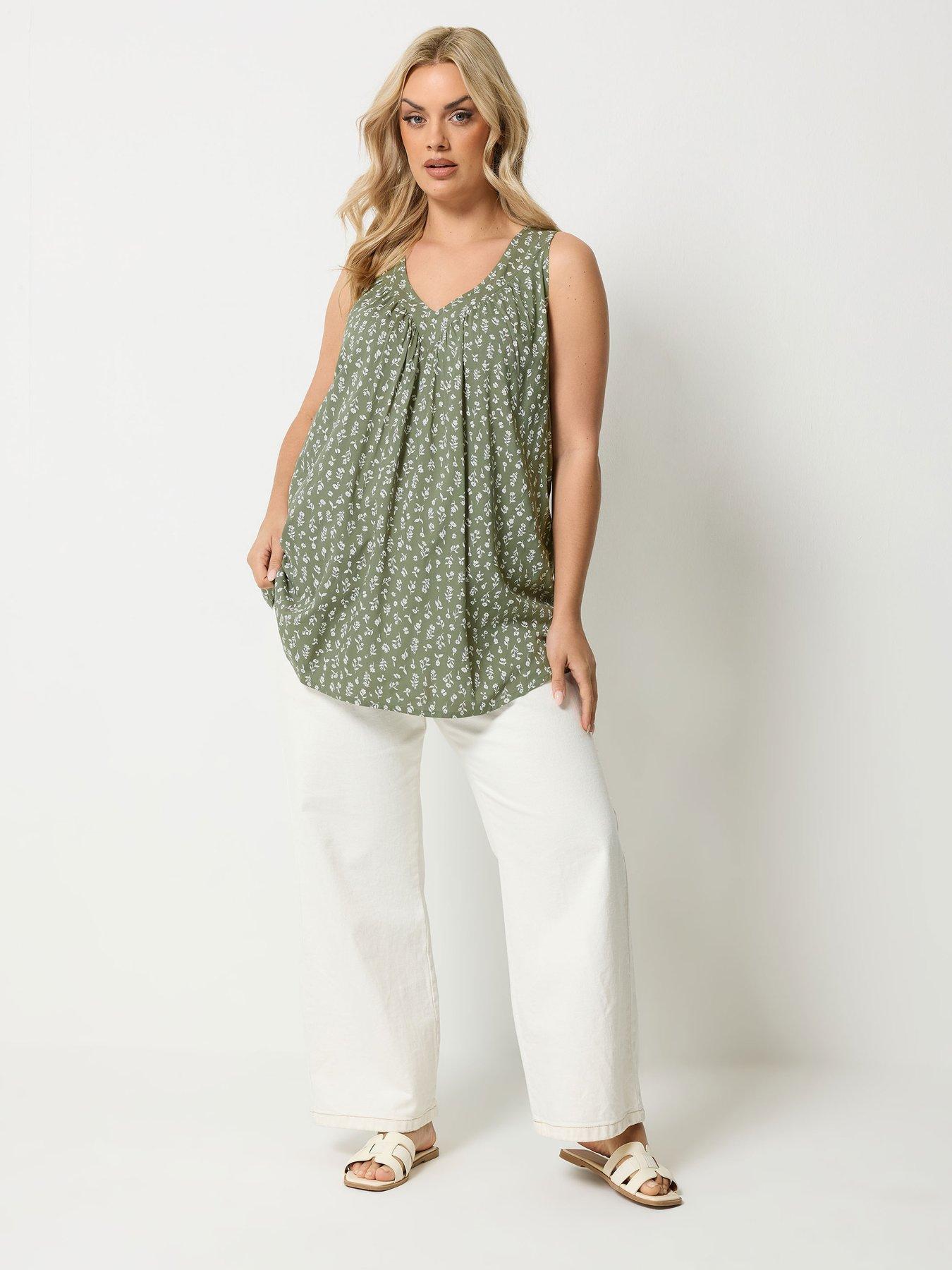Image 3 of 5 of Yours Curve V-neck Cami Top
