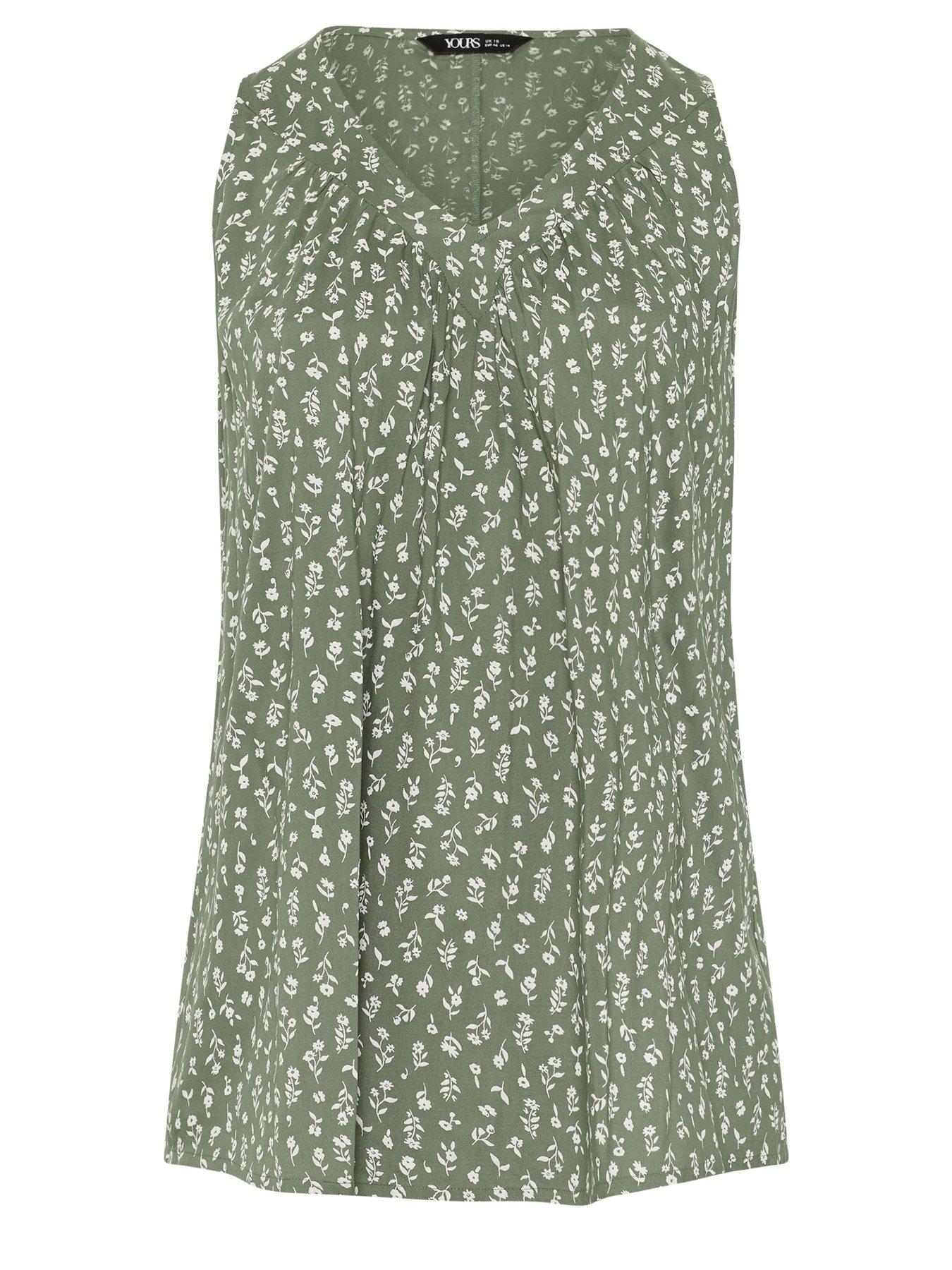 yours-curve-v-neck-cami-top-greendetail