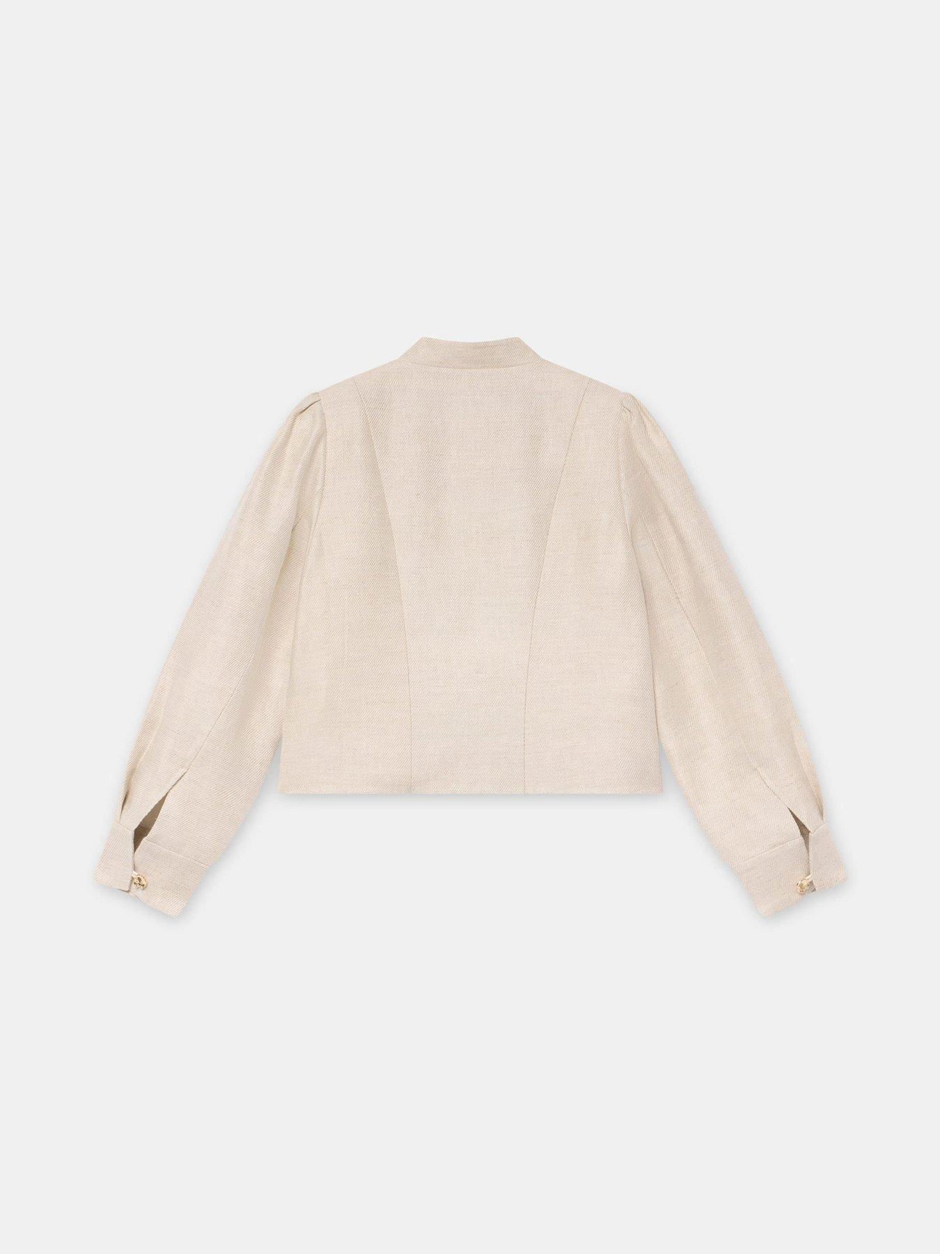 Image 6 of 6 of Mint Velvet Linen Poets Jacket - Cream