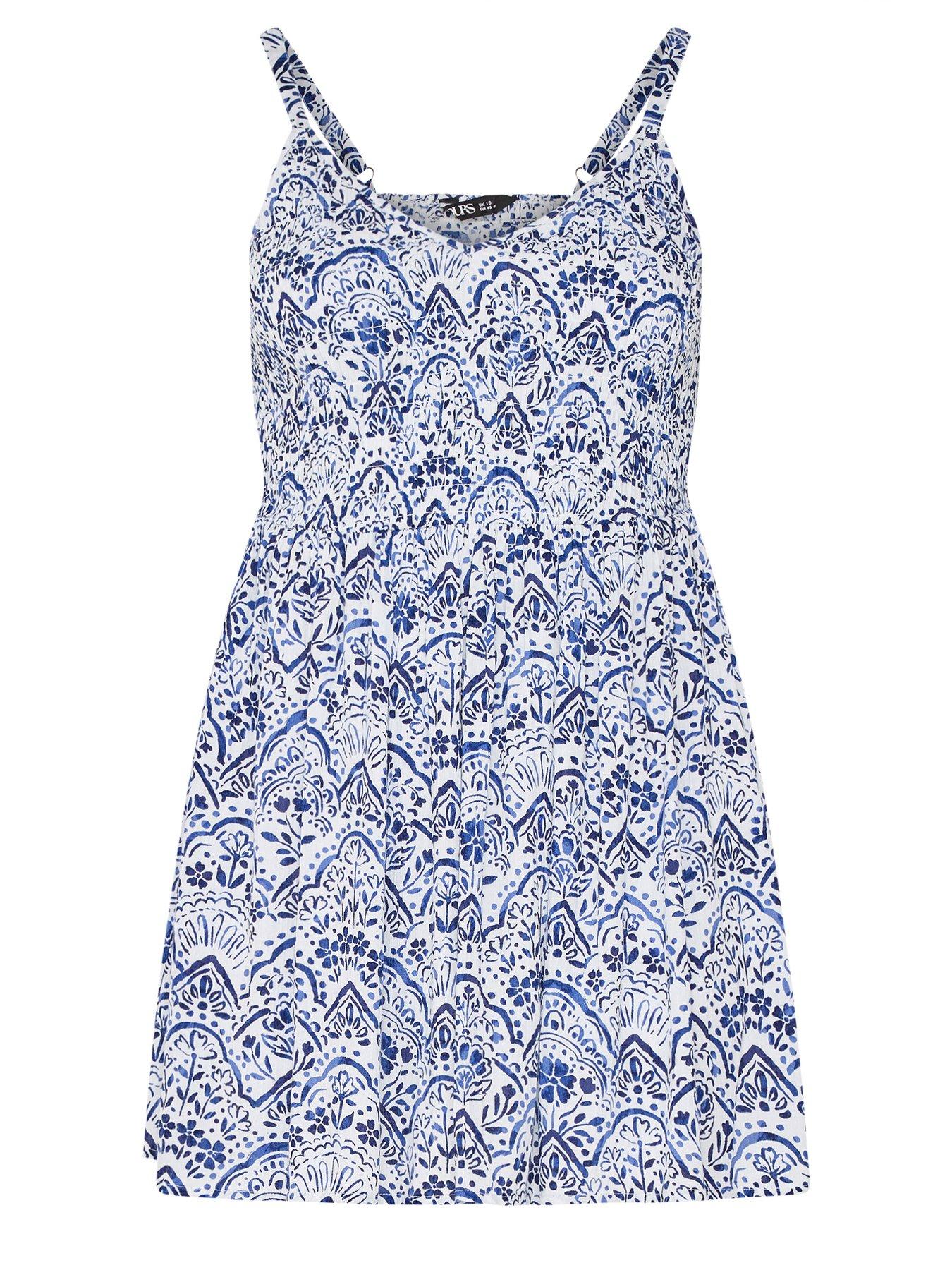 Image 5 of 5 of Yours Curve Shirred Smock Cami Top