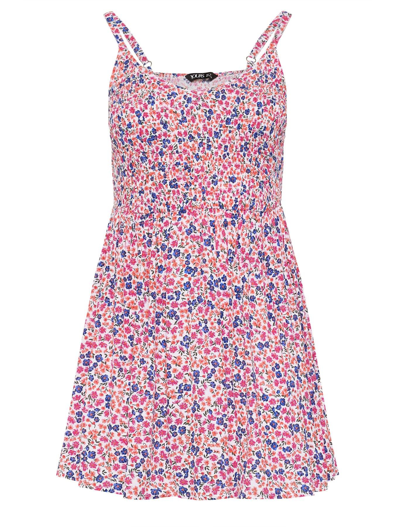 Image 5 of 5 of Yours Curve Shirred Smock Cami Top