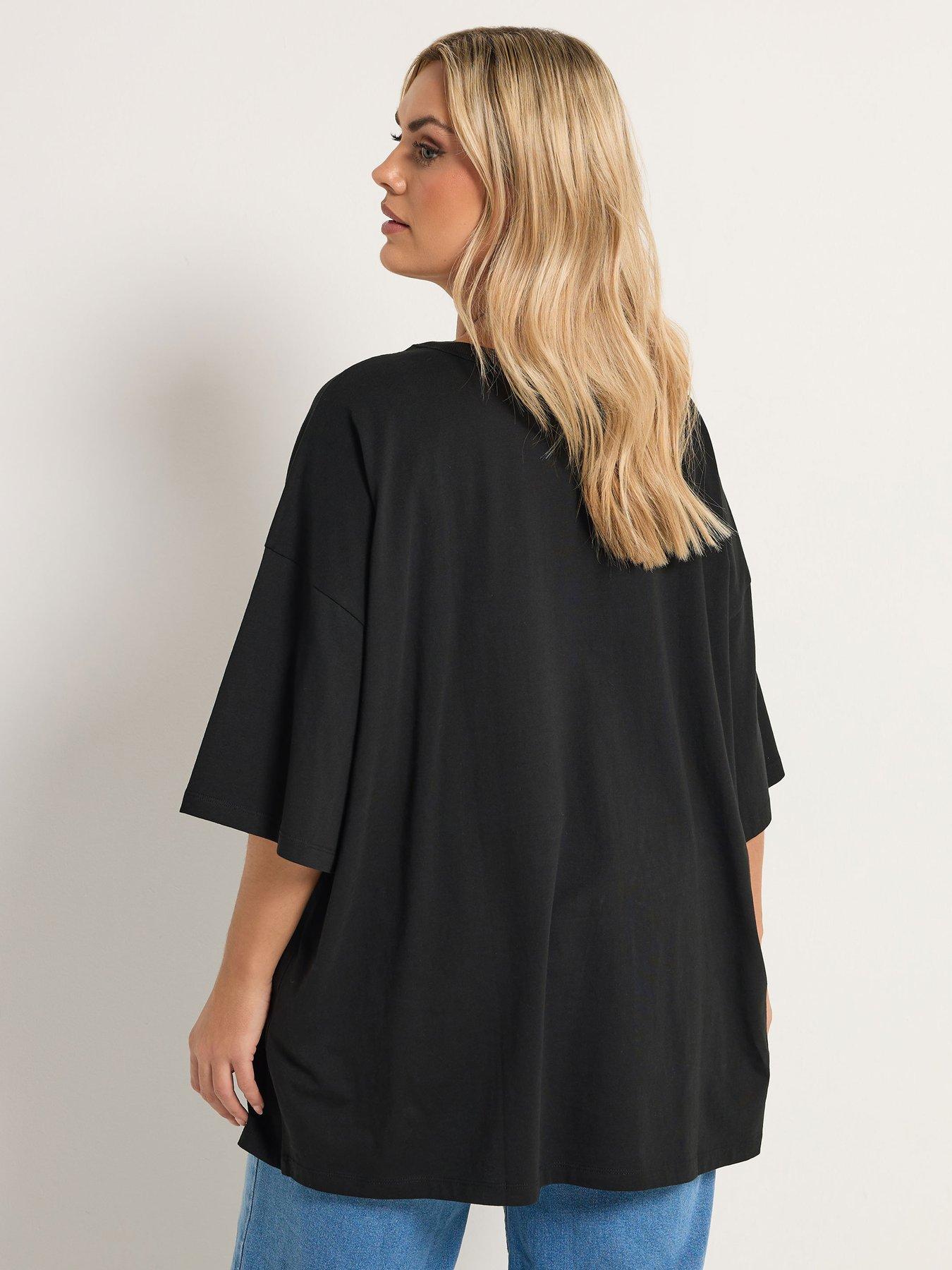 Image 2 of 5 of Yours Curve Placement Boxy T-shirt