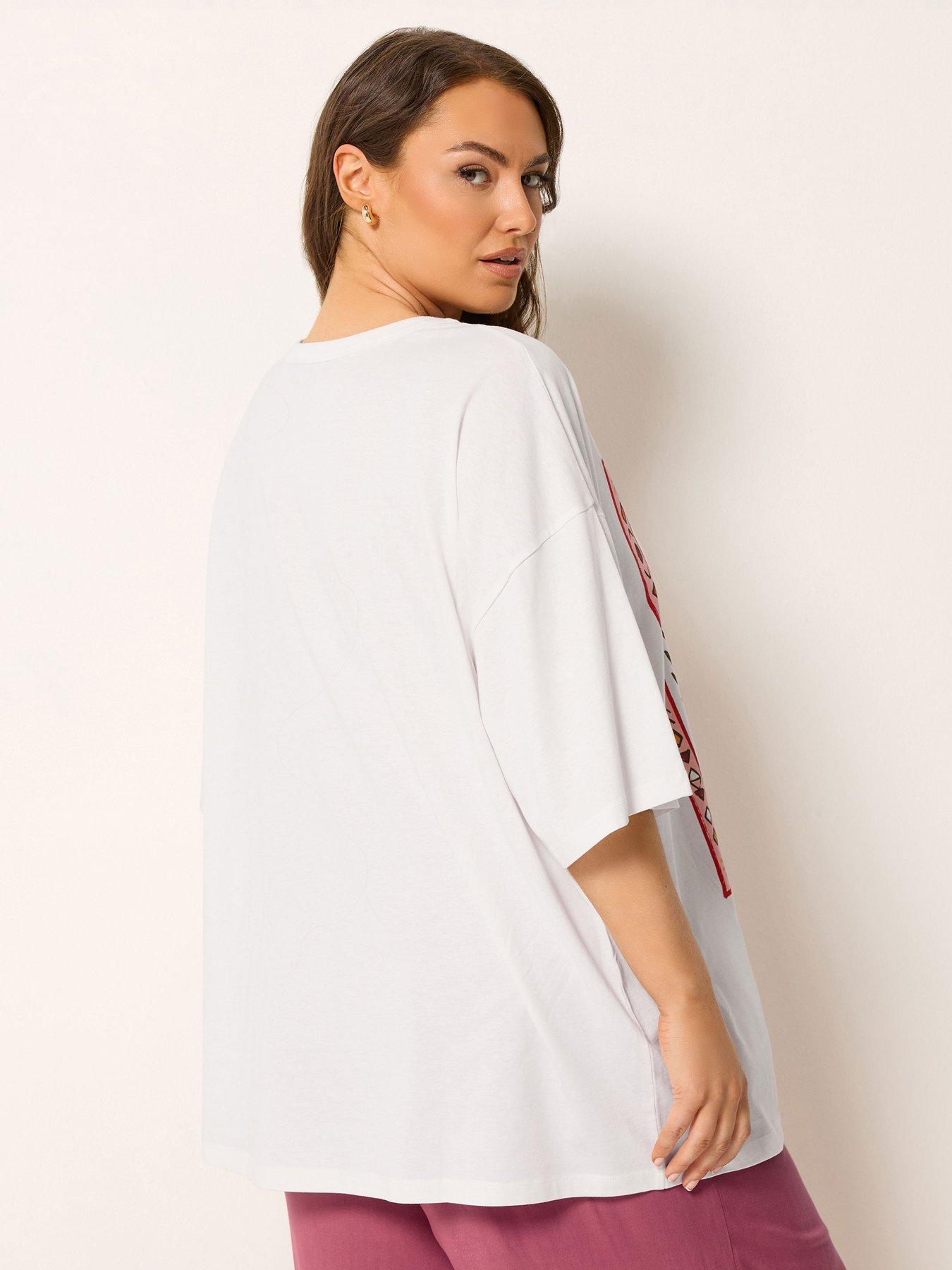 Image 2 of 4 of Yours Curve Placement Boxy T-shirt