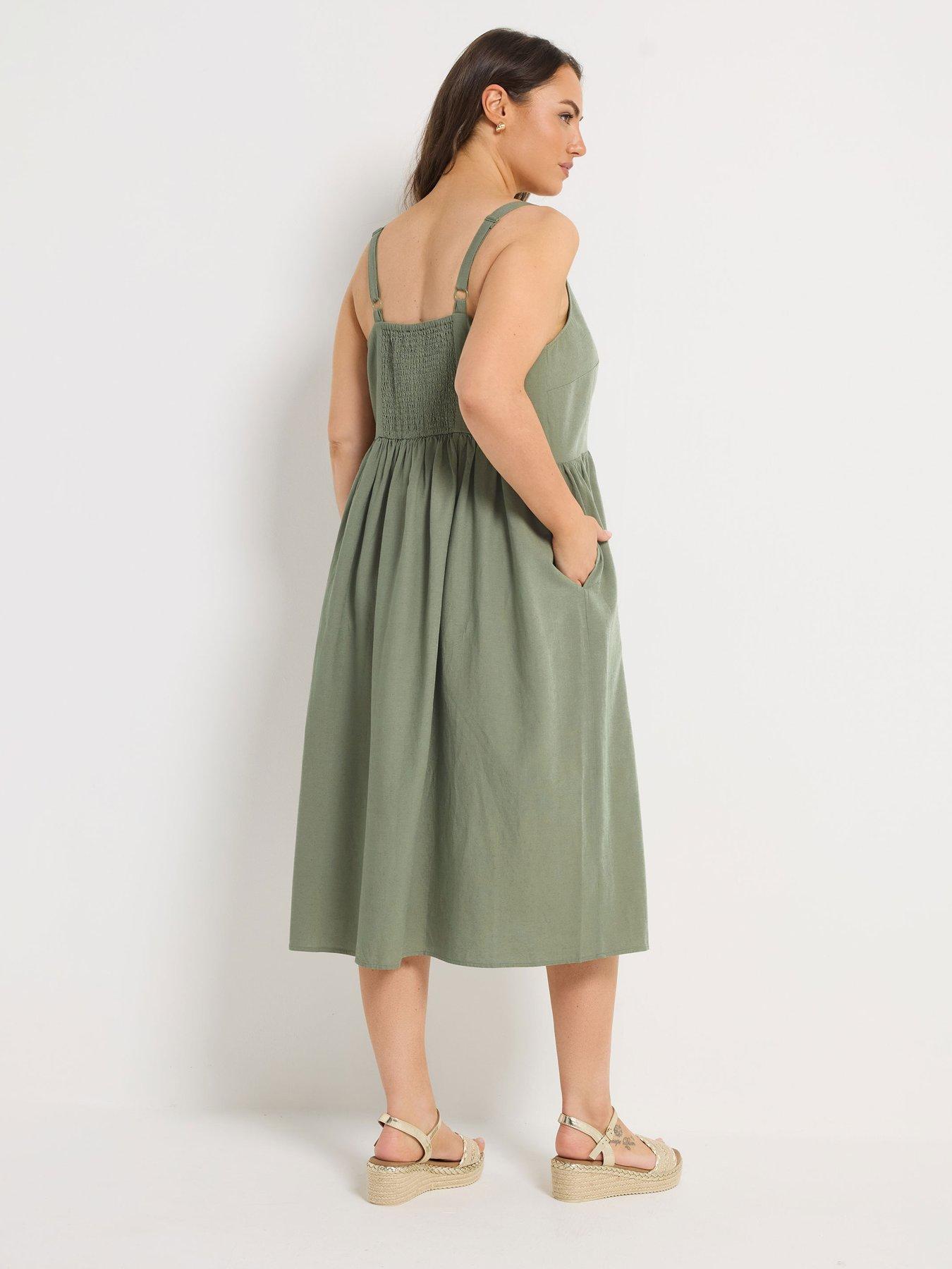 yours-curve-linen-button-sundressstillFront