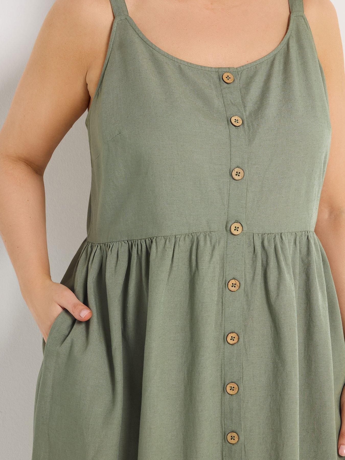 yours-curve-linen-button-sundressoutfit