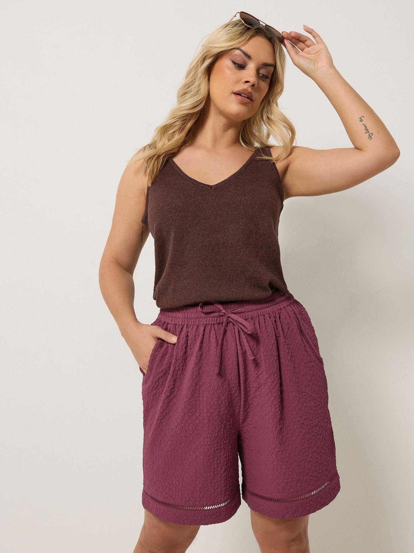 yours-curve-ladder-shorts-pinkfront