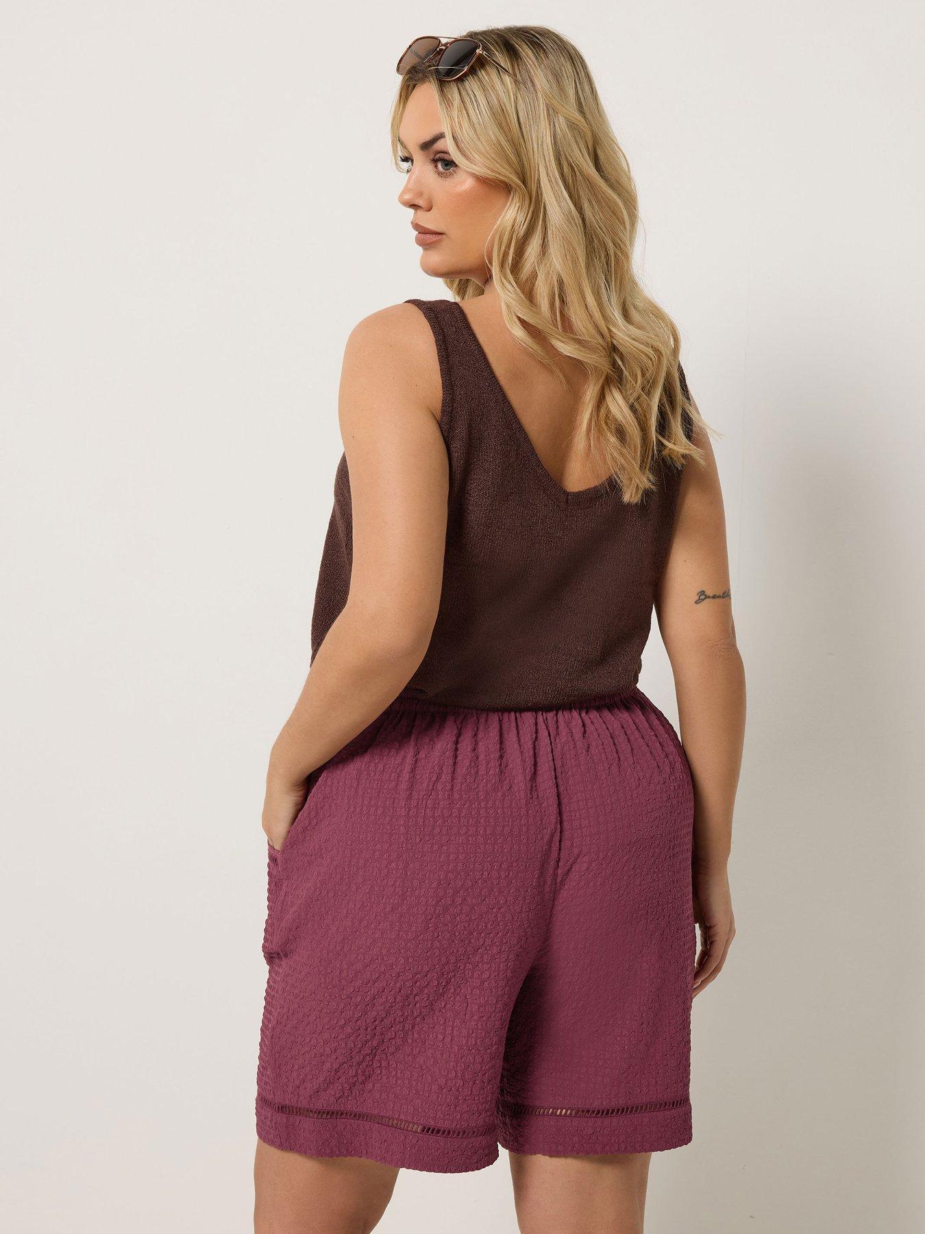 yours-curve-ladder-shorts-pinkstillFront
