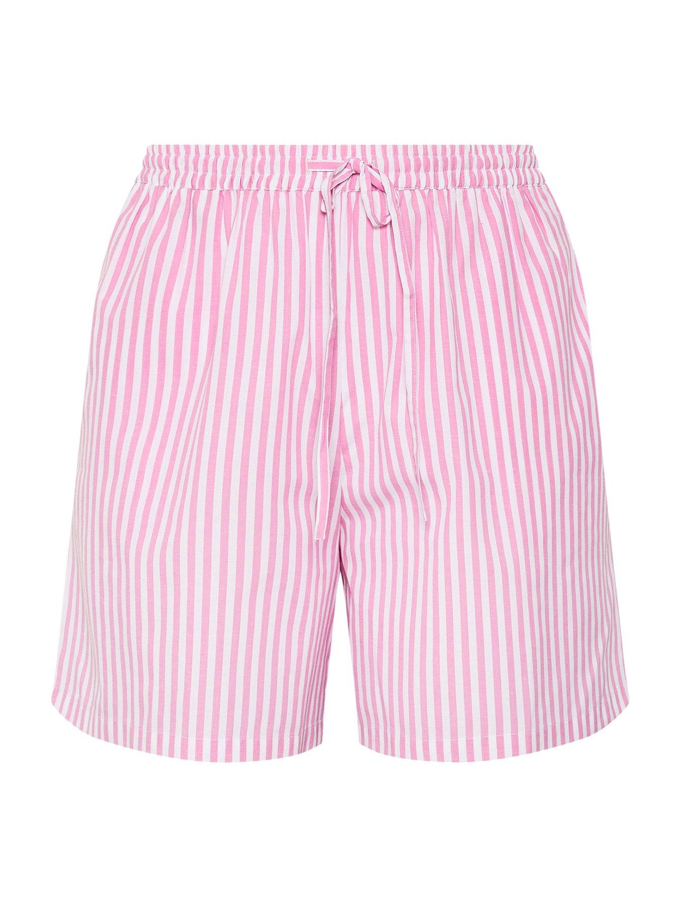 Image 5 of 5 of Yours Curve Stripe Woven Shorts