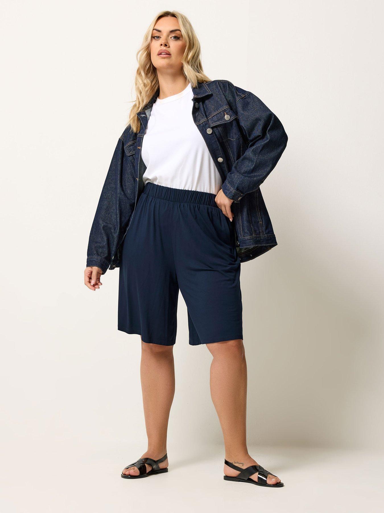 yours-curve-pull-on-jersey-shorts-blueback