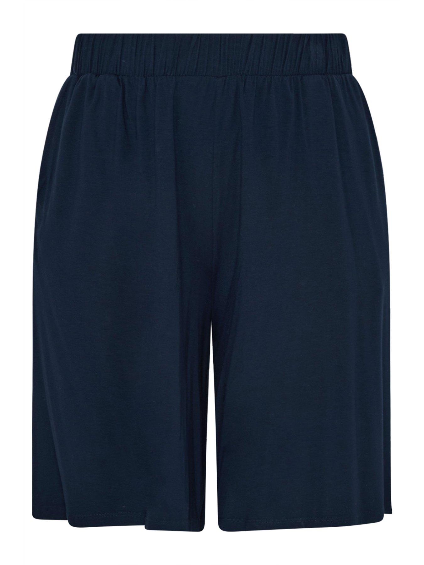 yours-curve-pull-on-jersey-shorts-bluedetail