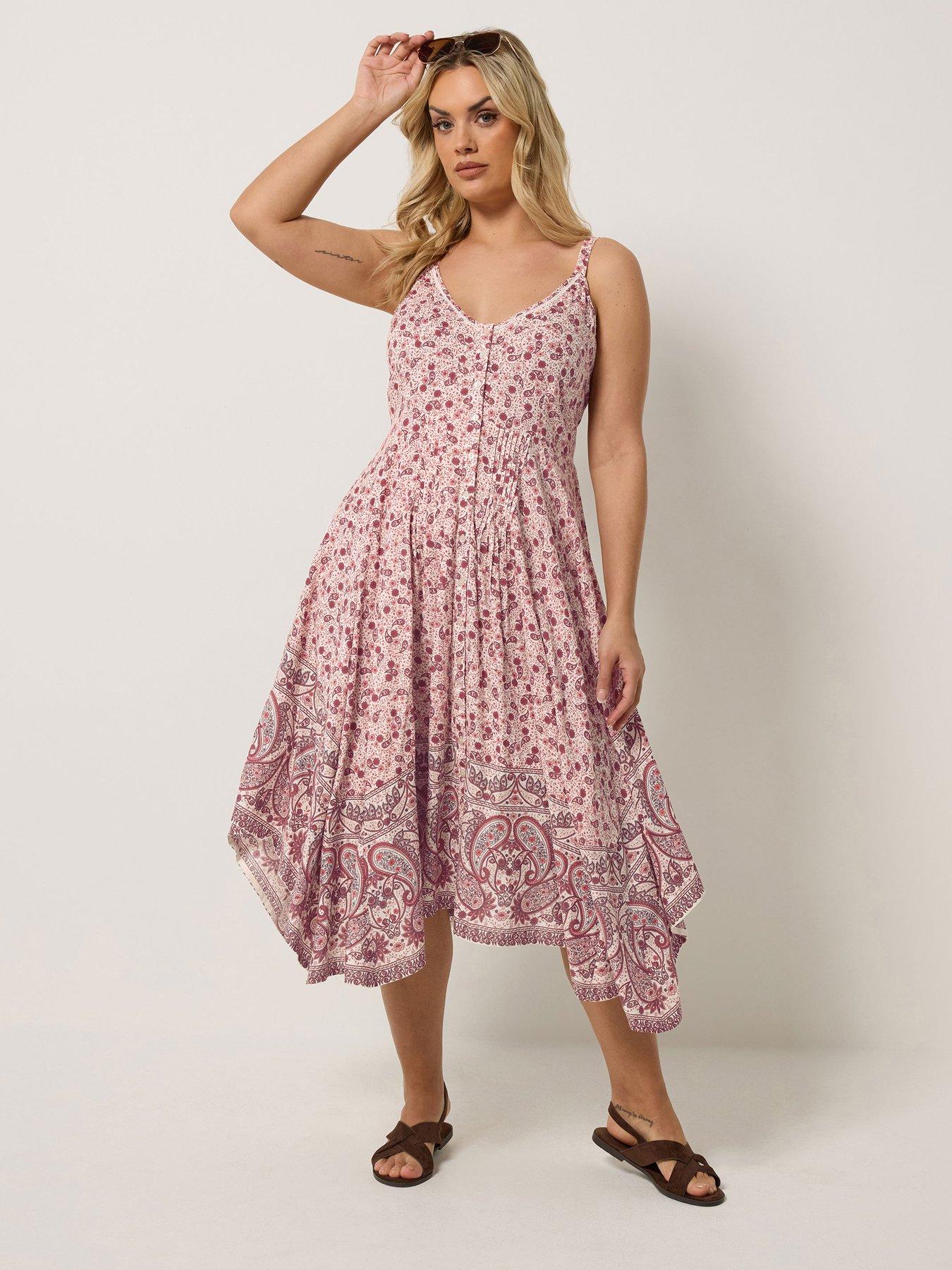 Image 1 of 5 of Yours Curve Hanky Hem Dress