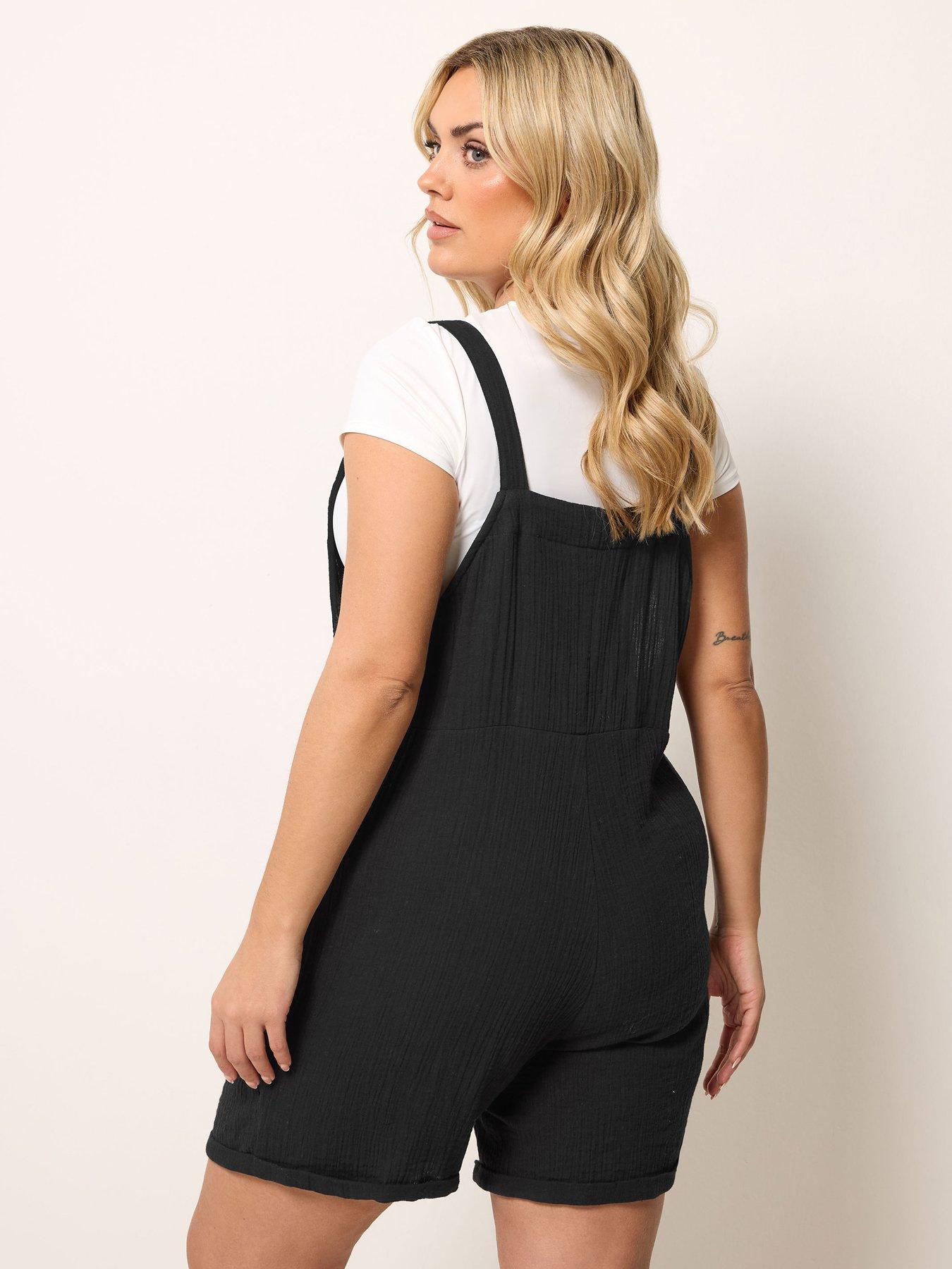yours-curve-dungaree-shortsstillFront