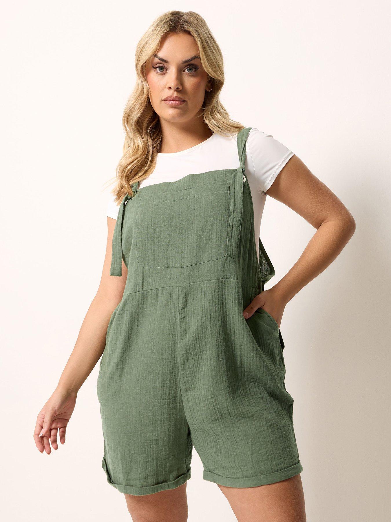 yours-curve-dungaree-shortsfront