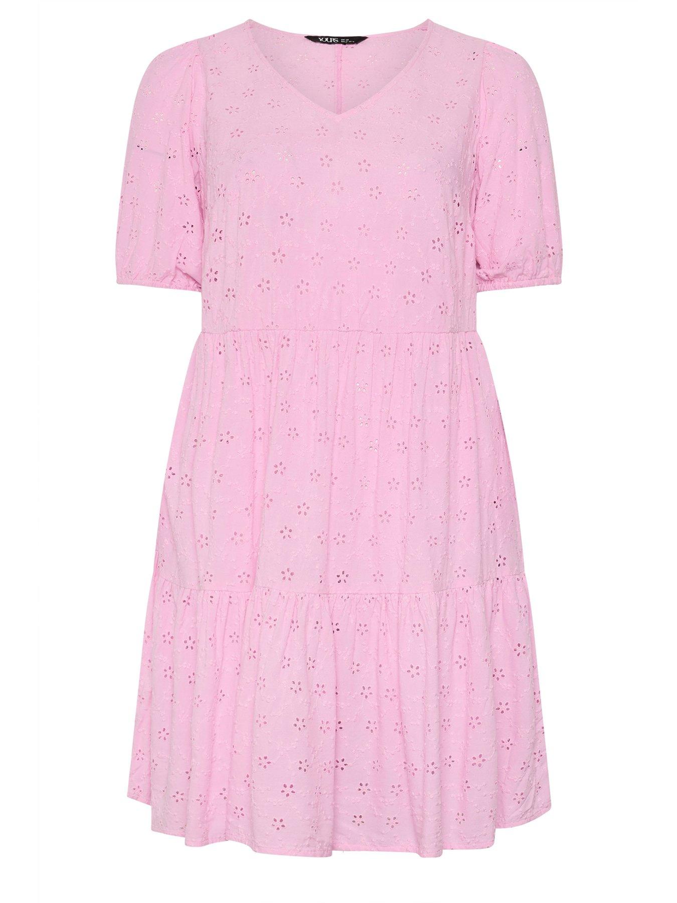 Image 5 of 5 of Yours Curve Broderie Tie Dress