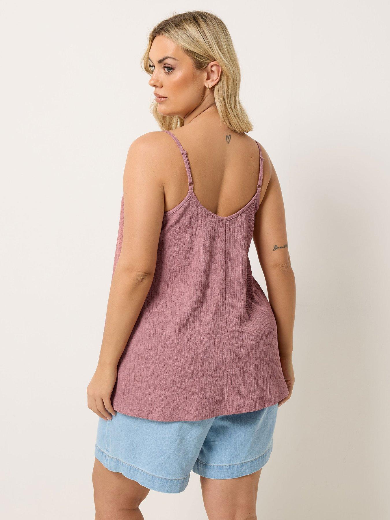 yours-curve-gathered-swing-cami-top-pinkstillFront