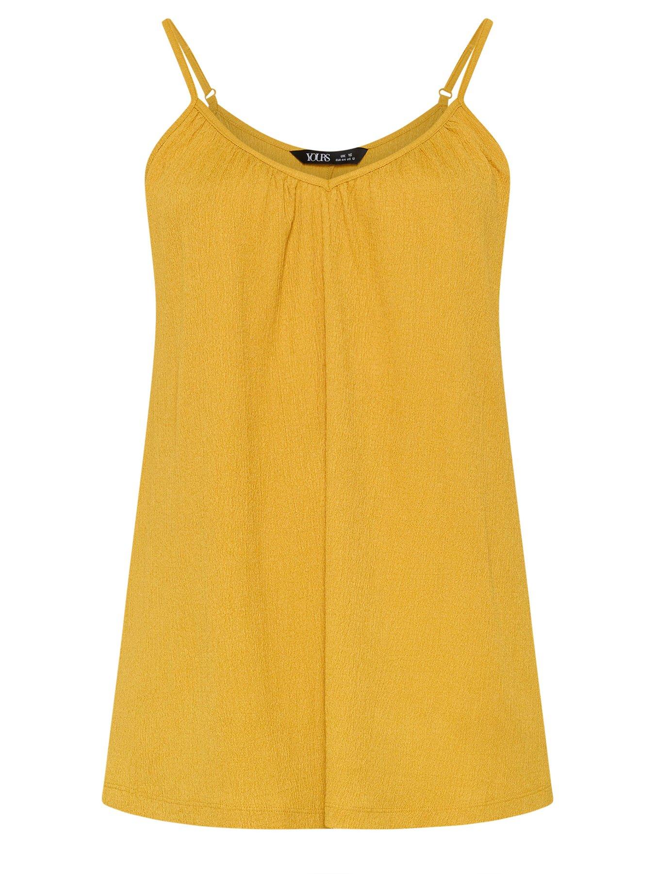 Image 5 of 5 of Yours Curve Gathered Swing Cami Top - Gold