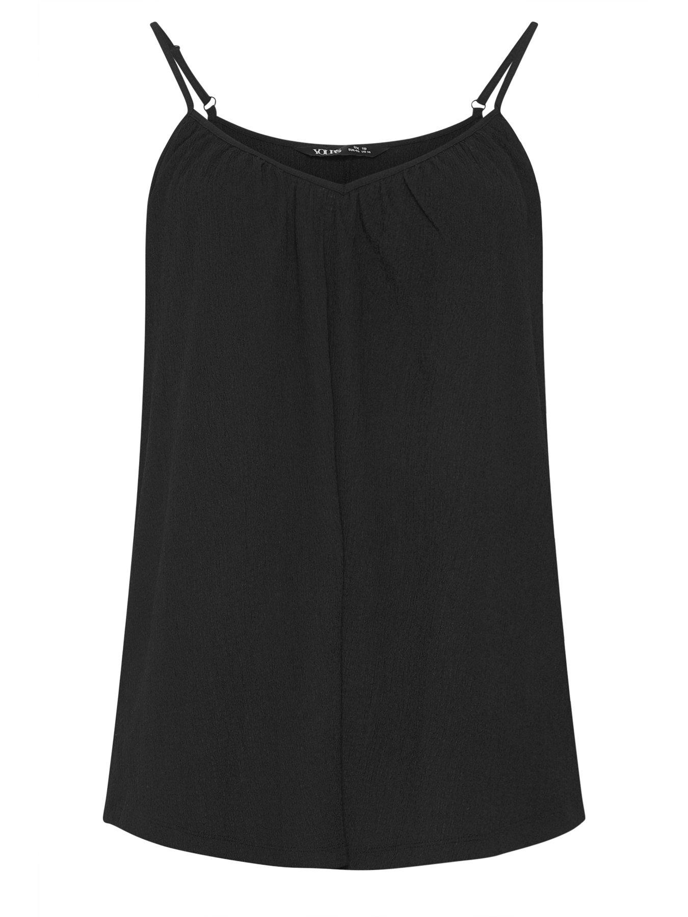 Image 5 of 5 of Yours Curve Gathered Swing Cami Top - Black