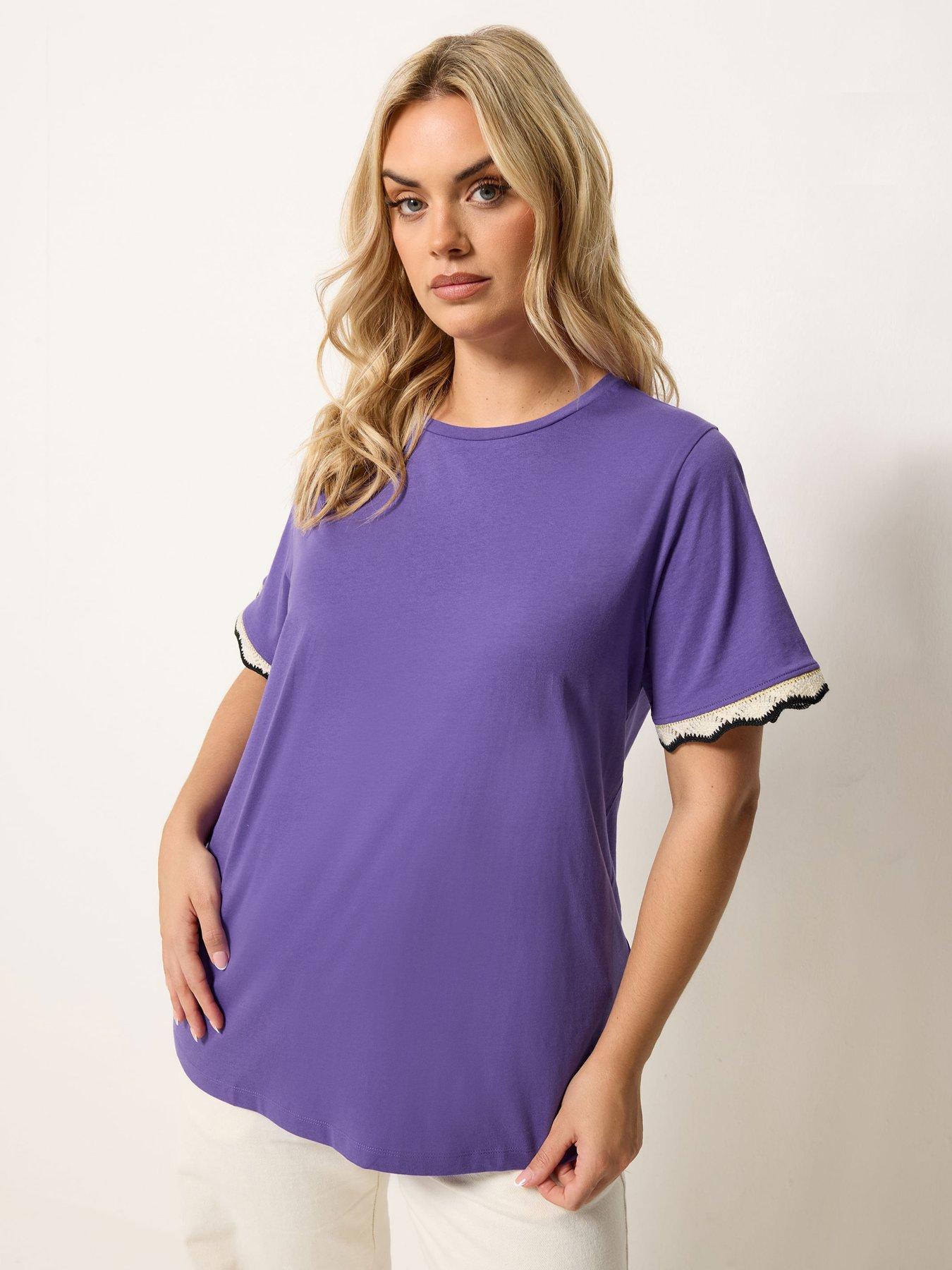 yours-curve-trim-t-shirt-purplefront