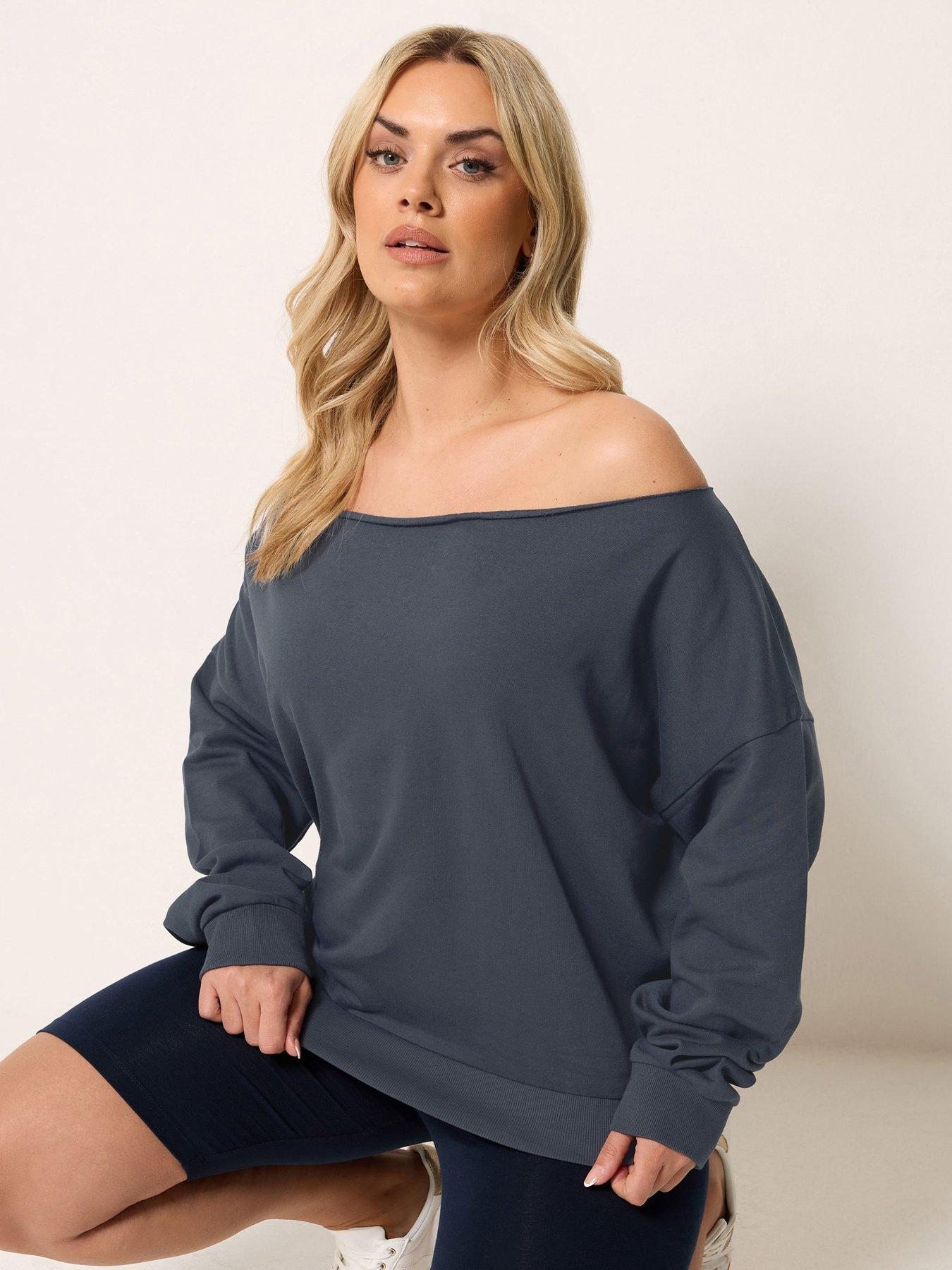 Image 1 of 5 of Yours Curve Off The Shoulder Sweatshirt