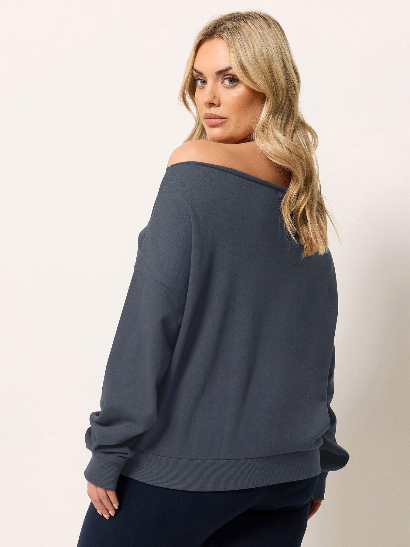 Image 2 of 5 of Yours Curve Off The Shoulder Sweatshirt