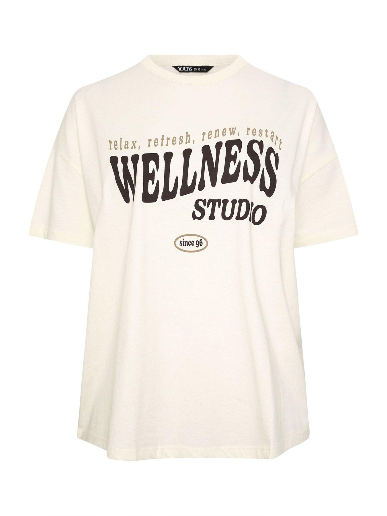 Image 5 of 5 of Yours Curve Wellness Studio Active T-Shirt - White